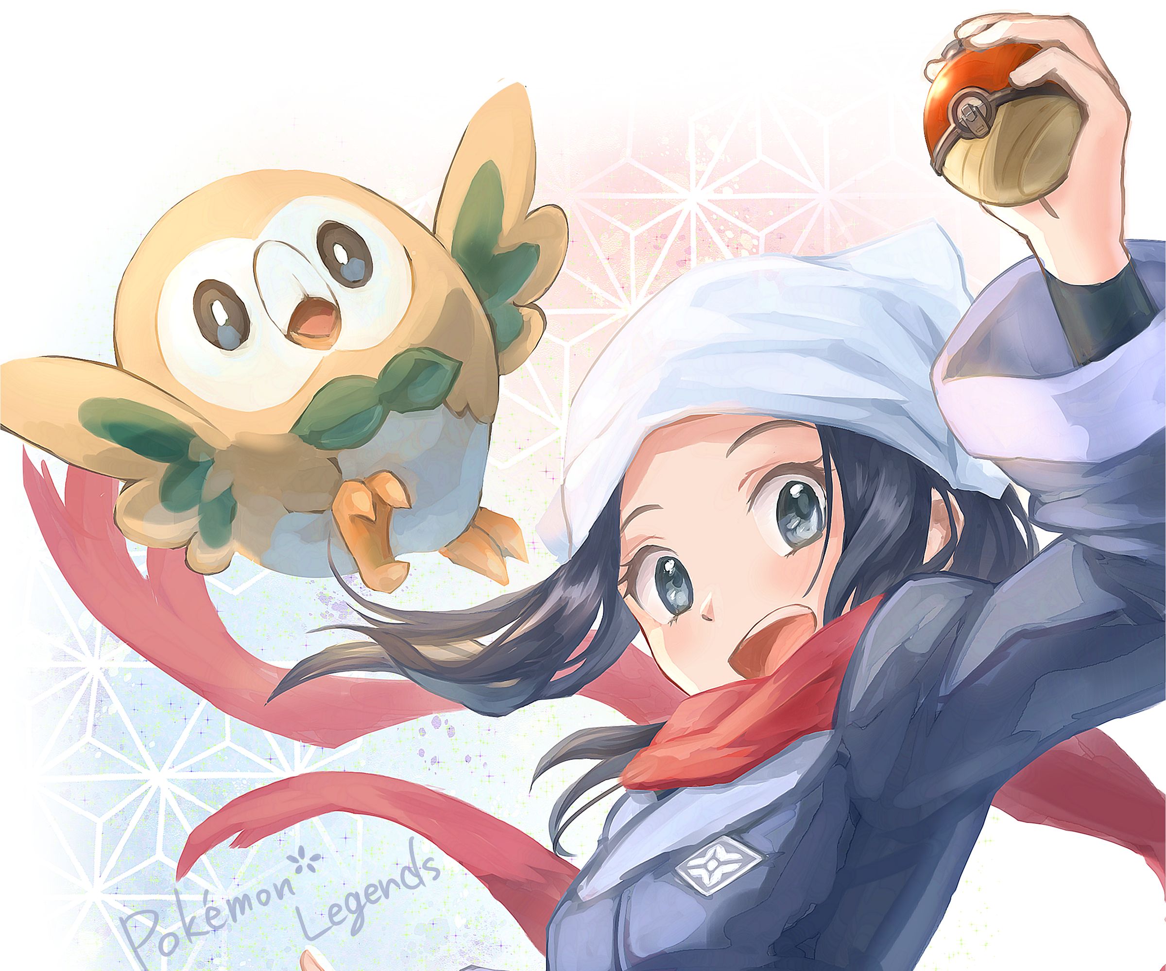 Скачати мобільні шпалери Покемон, Відеогра, Роулет (Покемон), Акарі (Покемон), Pokémon Legends: Arceus безкоштовно.