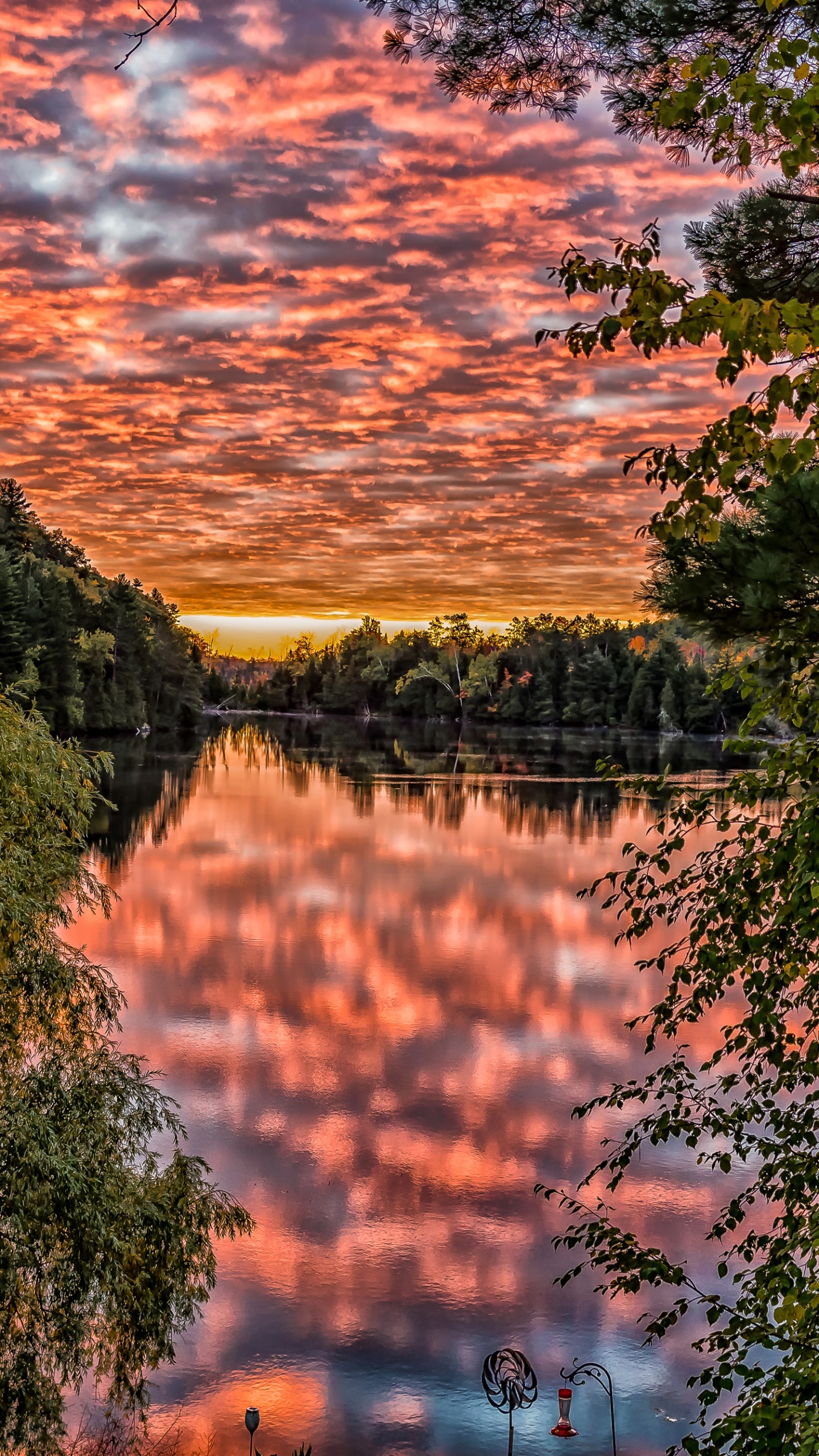 Download mobile wallpaper Nature, Sunset, Sky, Lake, Reflection, Earth, Hdr, Cloud for free.