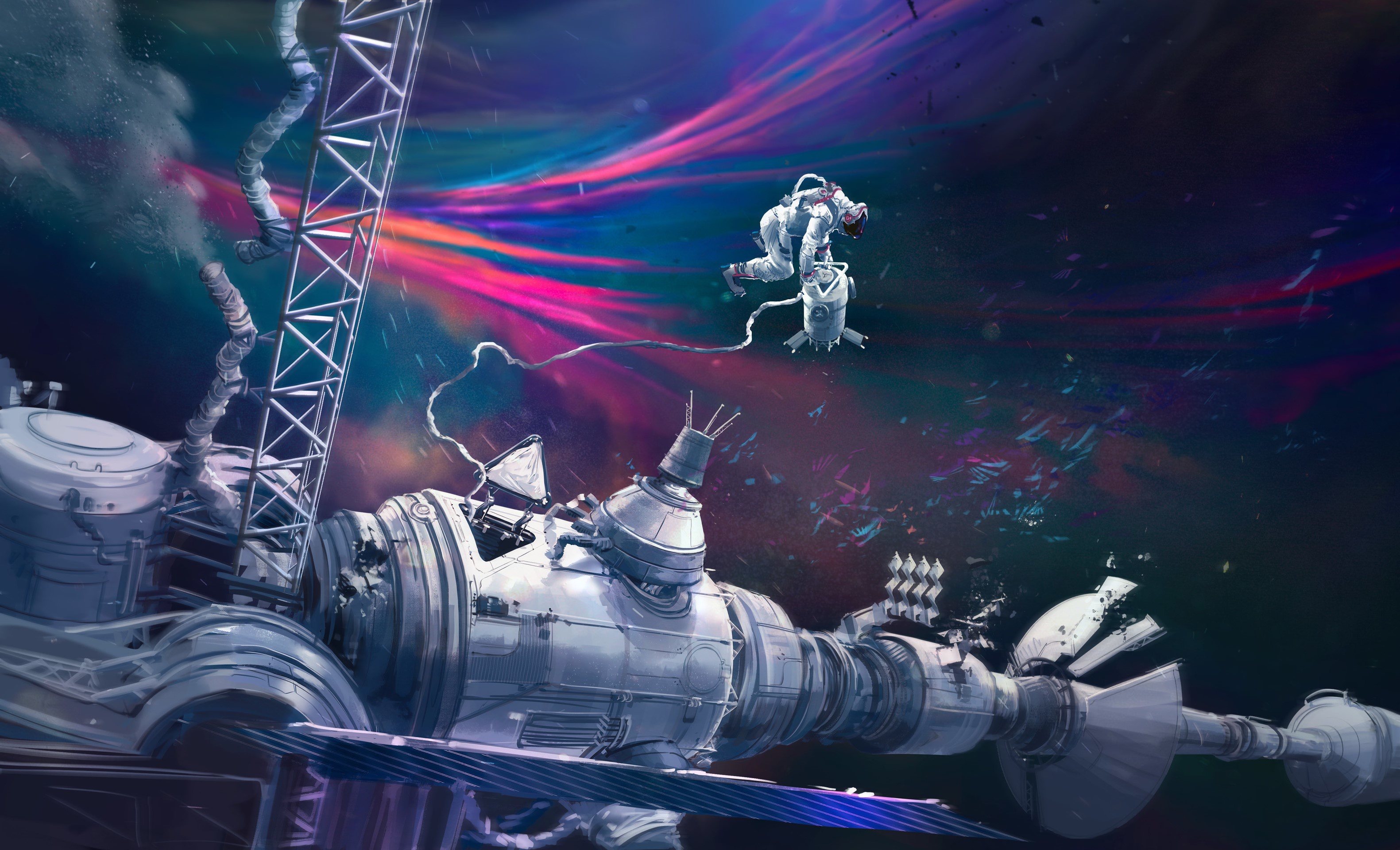 Free download wallpaper Space, Sci Fi, Astronaut, Space Station on your PC desktop