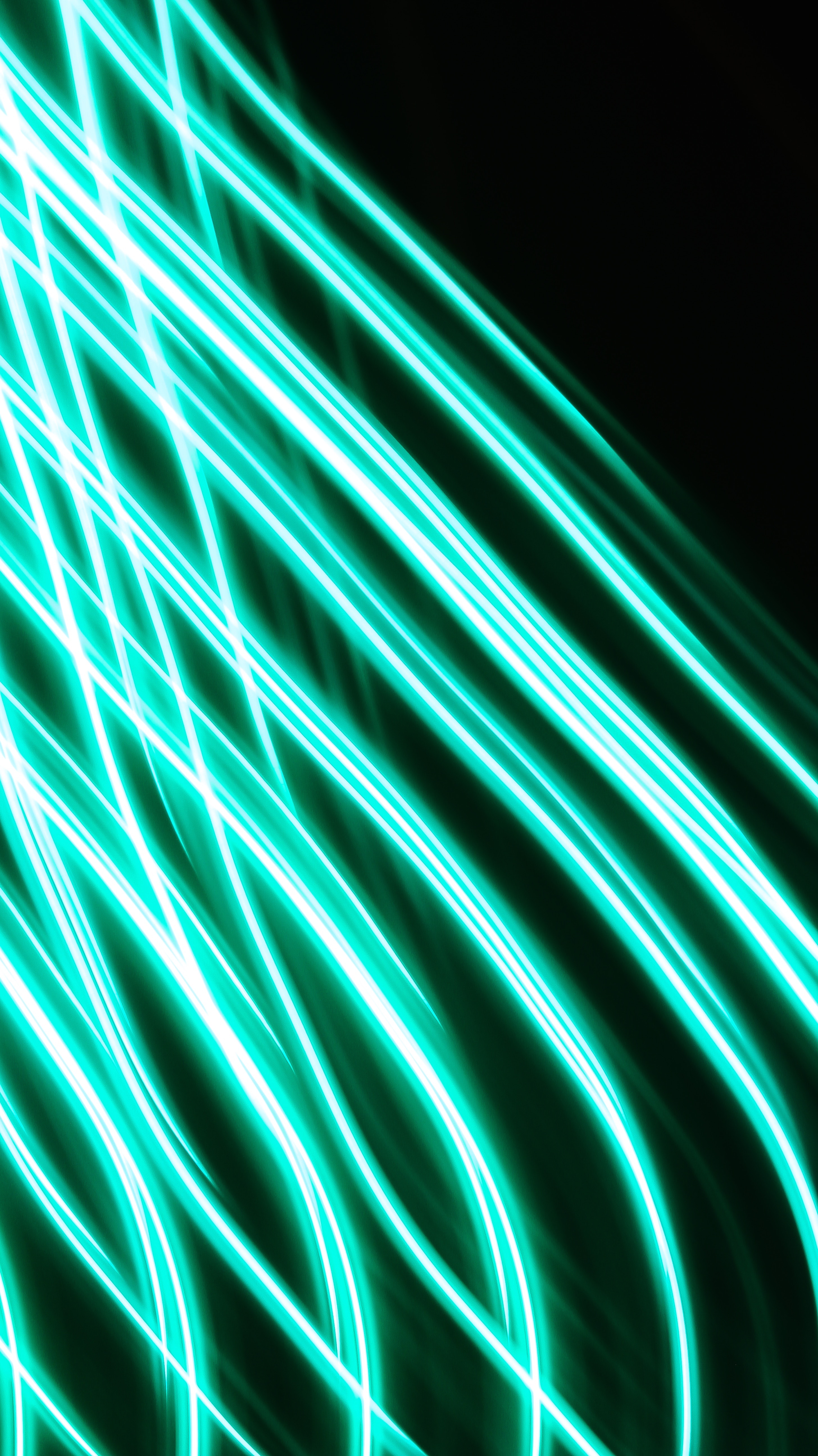 abstract, green, lines, neon, stripes, streaks, luminous