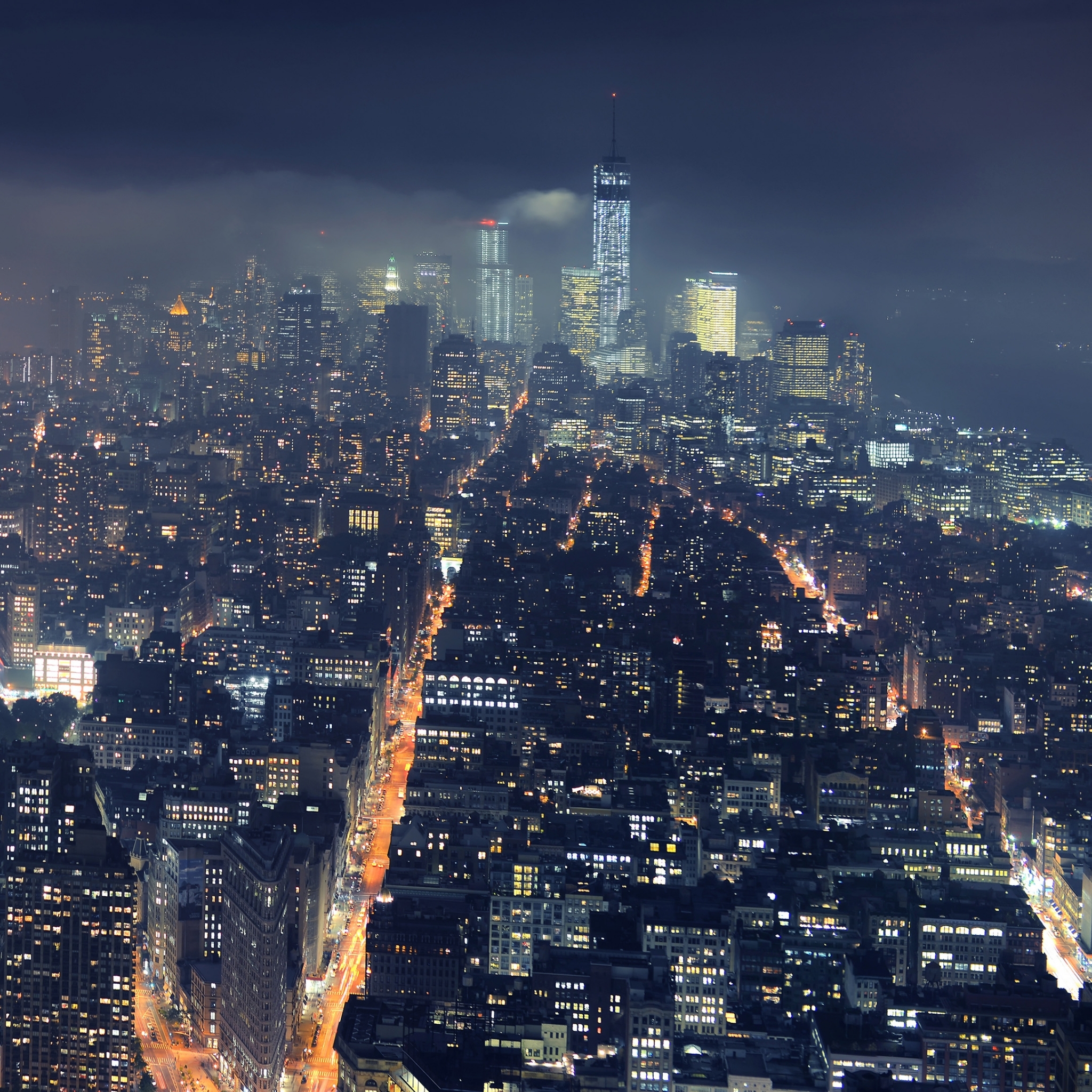 Download mobile wallpaper Cities, Night, Usa, City, New York, Man Made for free.
