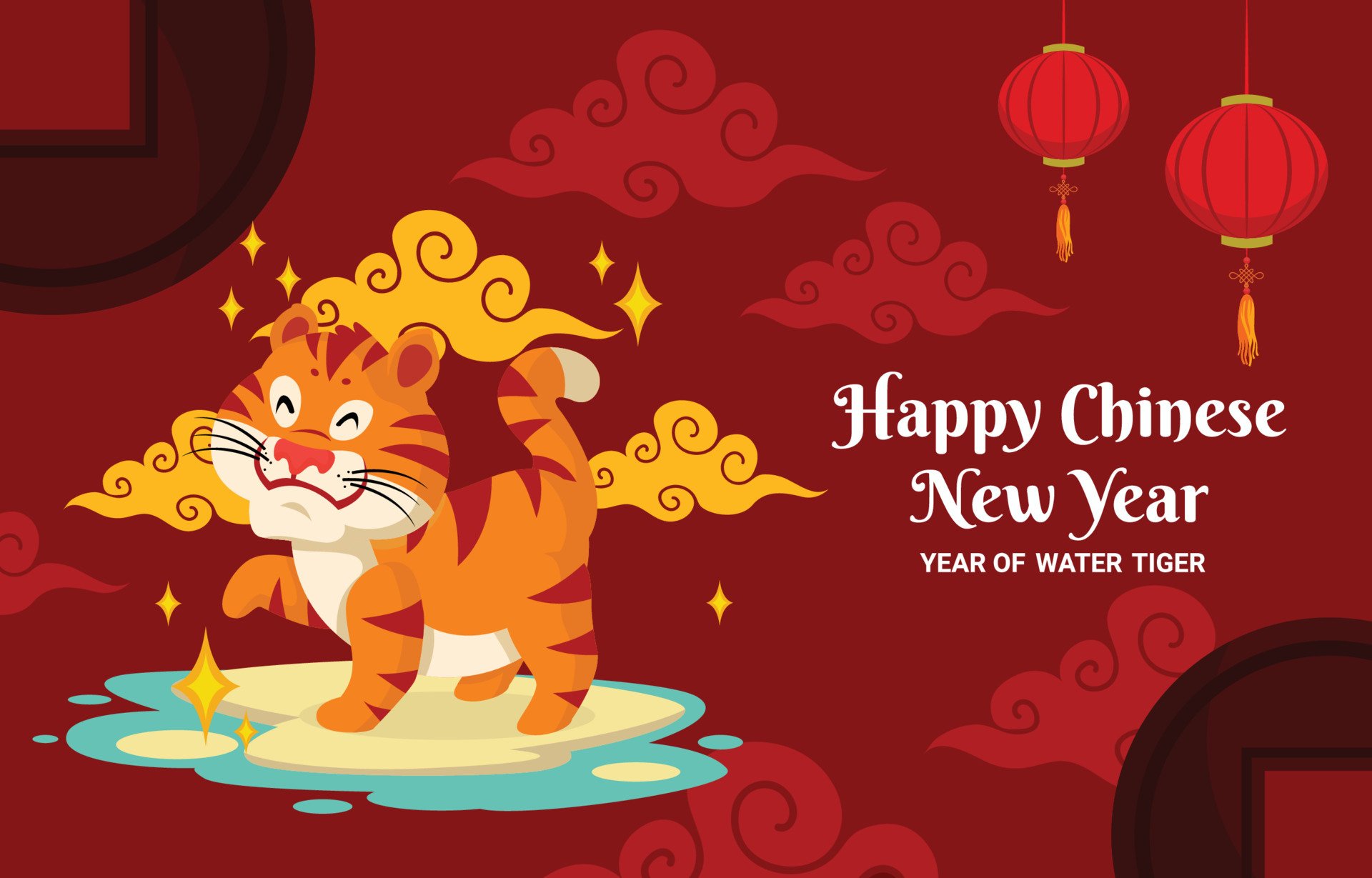 Скачать обои бесплатно Китайский Новый Год, Праздничные, Год Тигра картинка на рабочий стол ПК