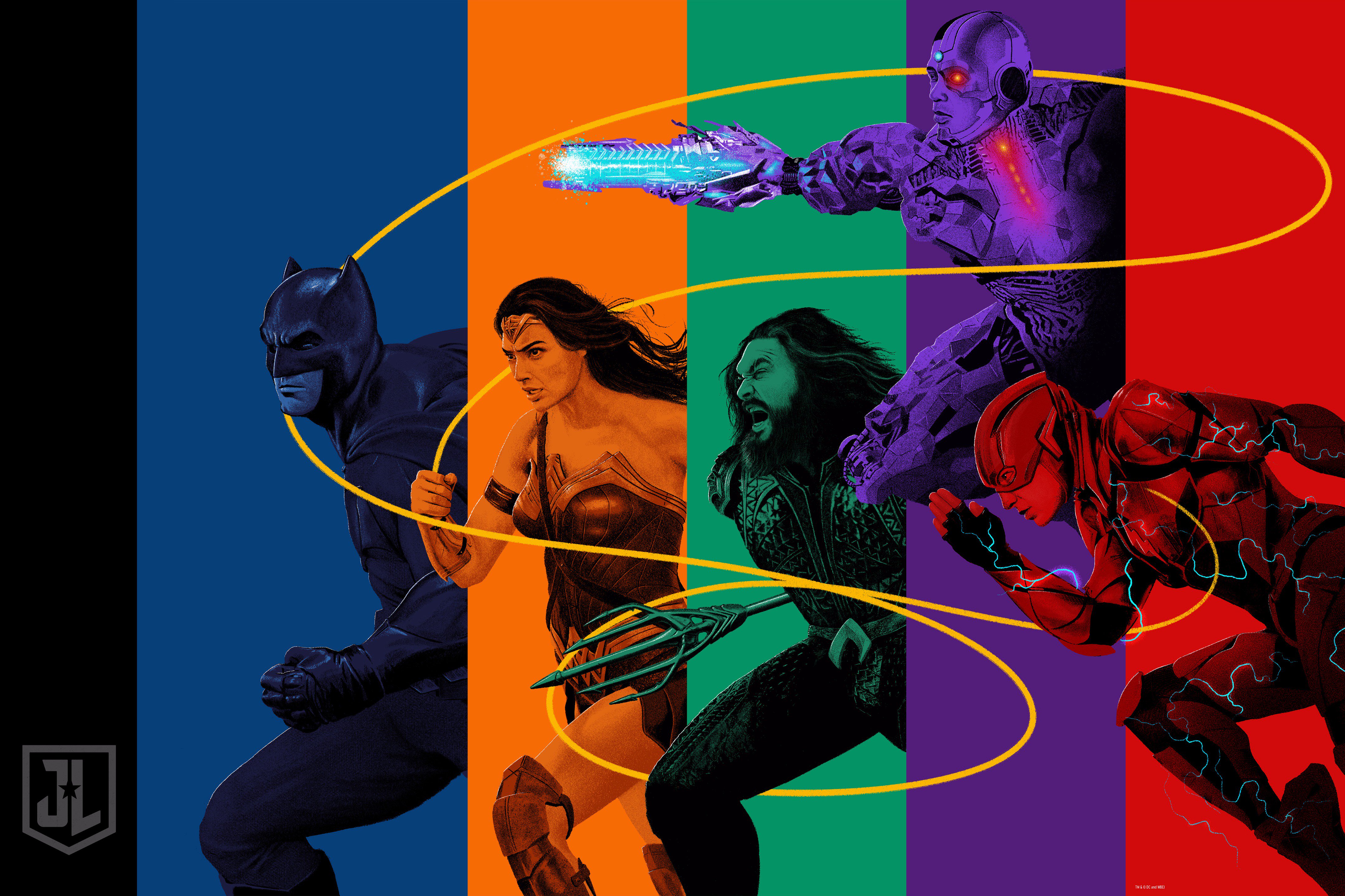 Laden Sie das Batman, Blinken, Filme, Aquaman, Wonderwoman, Cyborg (Dc Comics), Justice League-Bild kostenlos auf Ihren PC-Desktop herunter