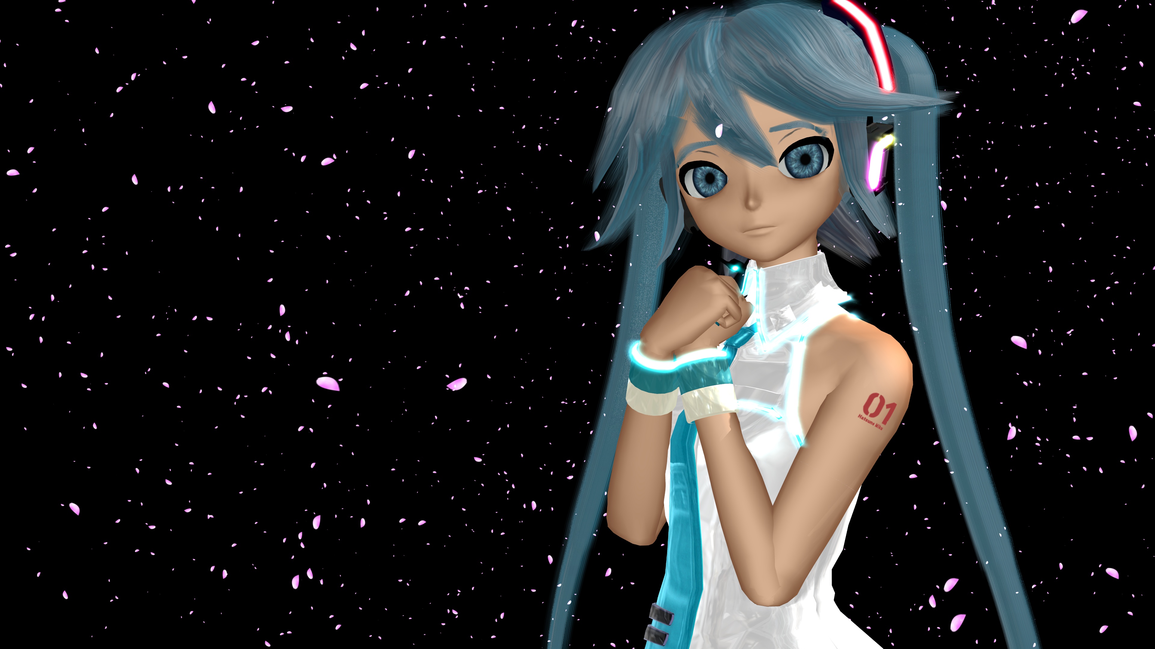 Descarga gratis la imagen Sakura, Vocaloid, Ojos Azules, Animado, Pelo Azul, Hatsune Miku en el escritorio de tu PC