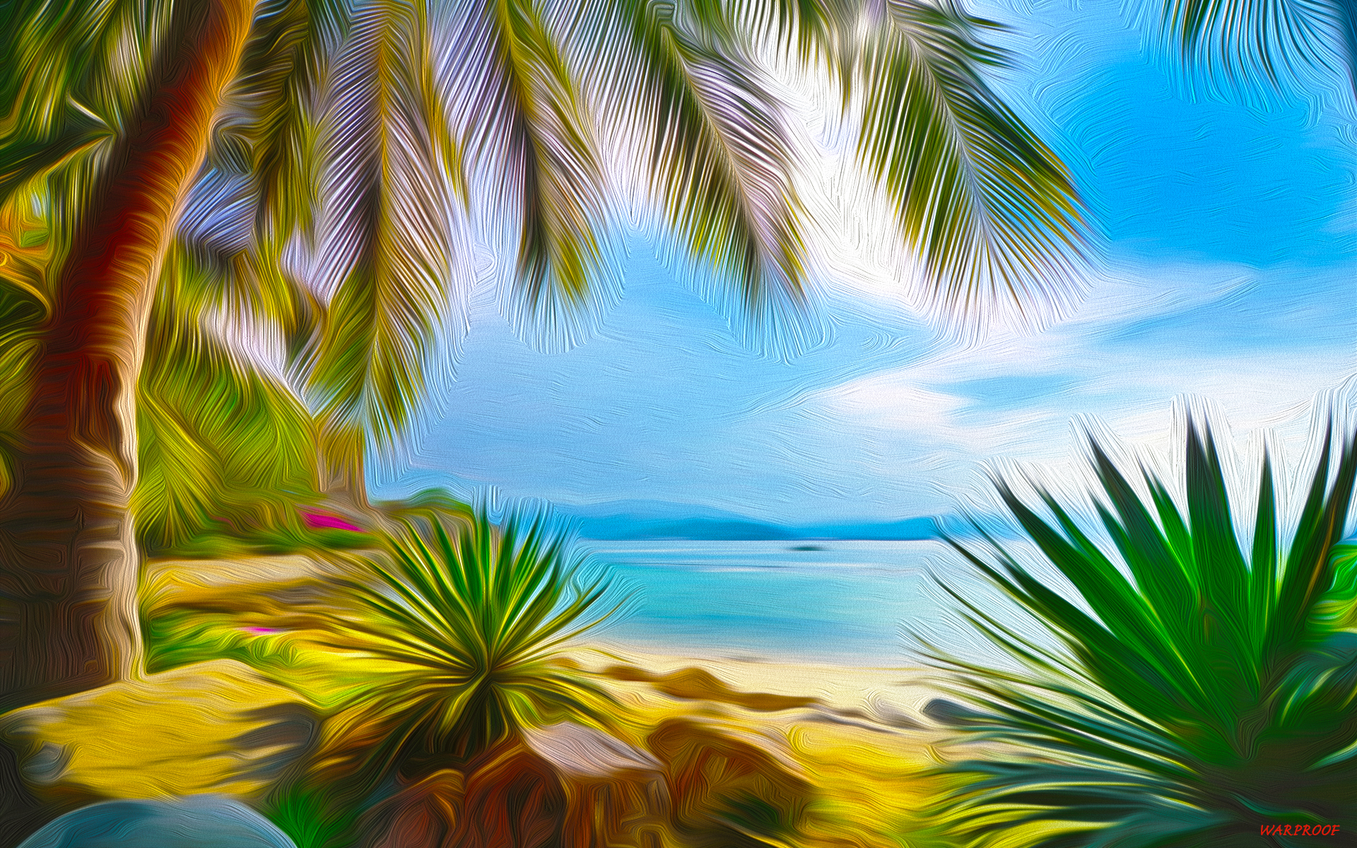 Download mobile wallpaper Beach, Artistic for free.