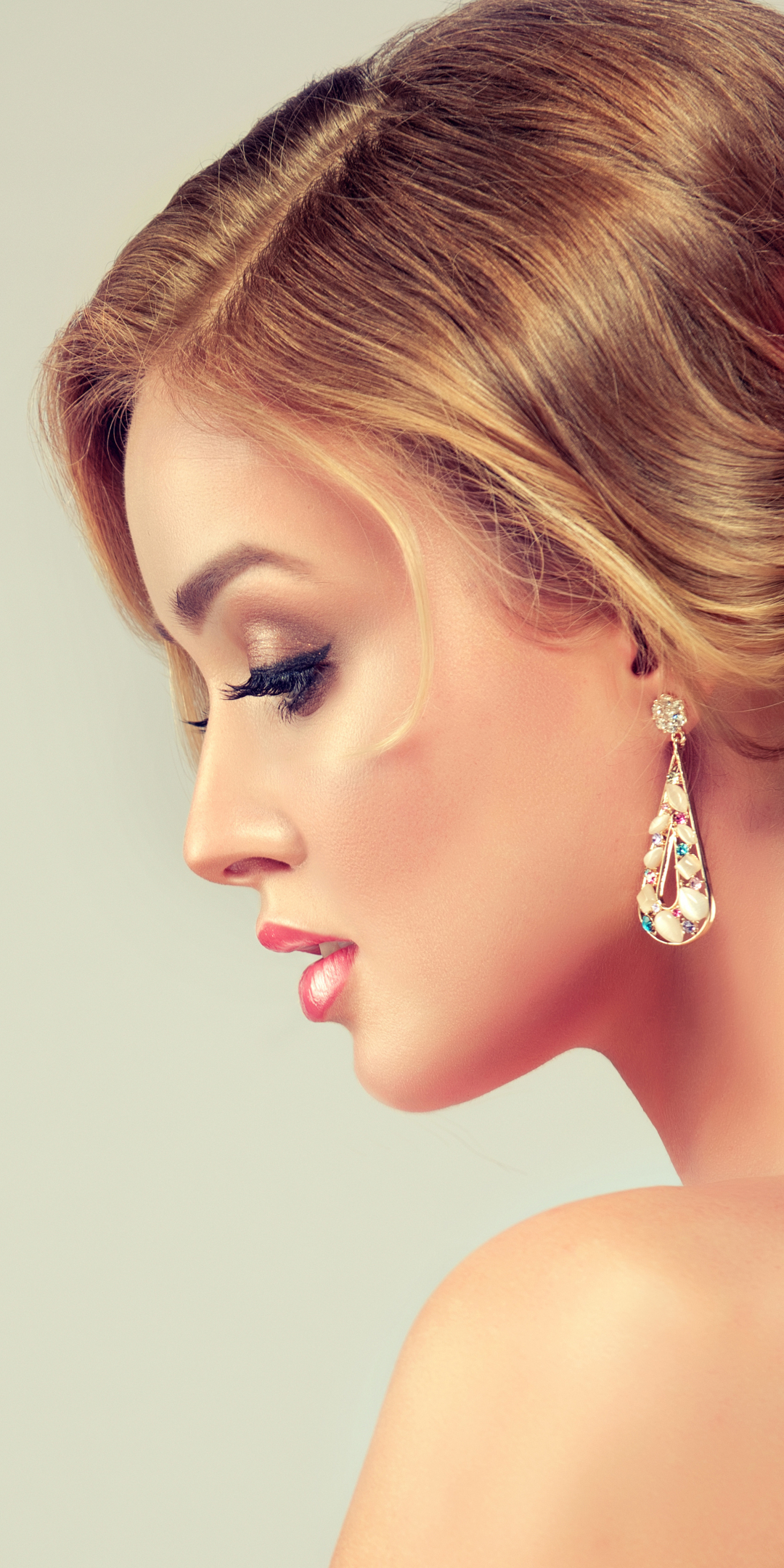 Download mobile wallpaper Profile, Model, Women, Earrings for free.