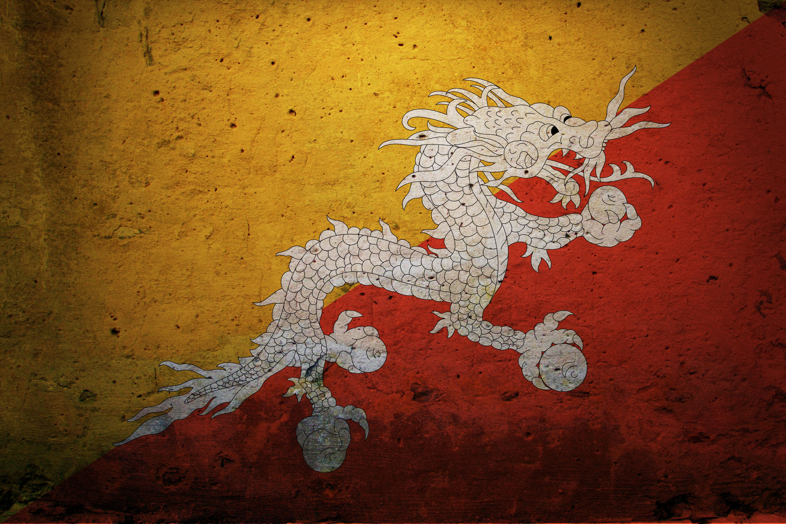 ブータンの国旗HDデスクトップの壁紙をダウンロード