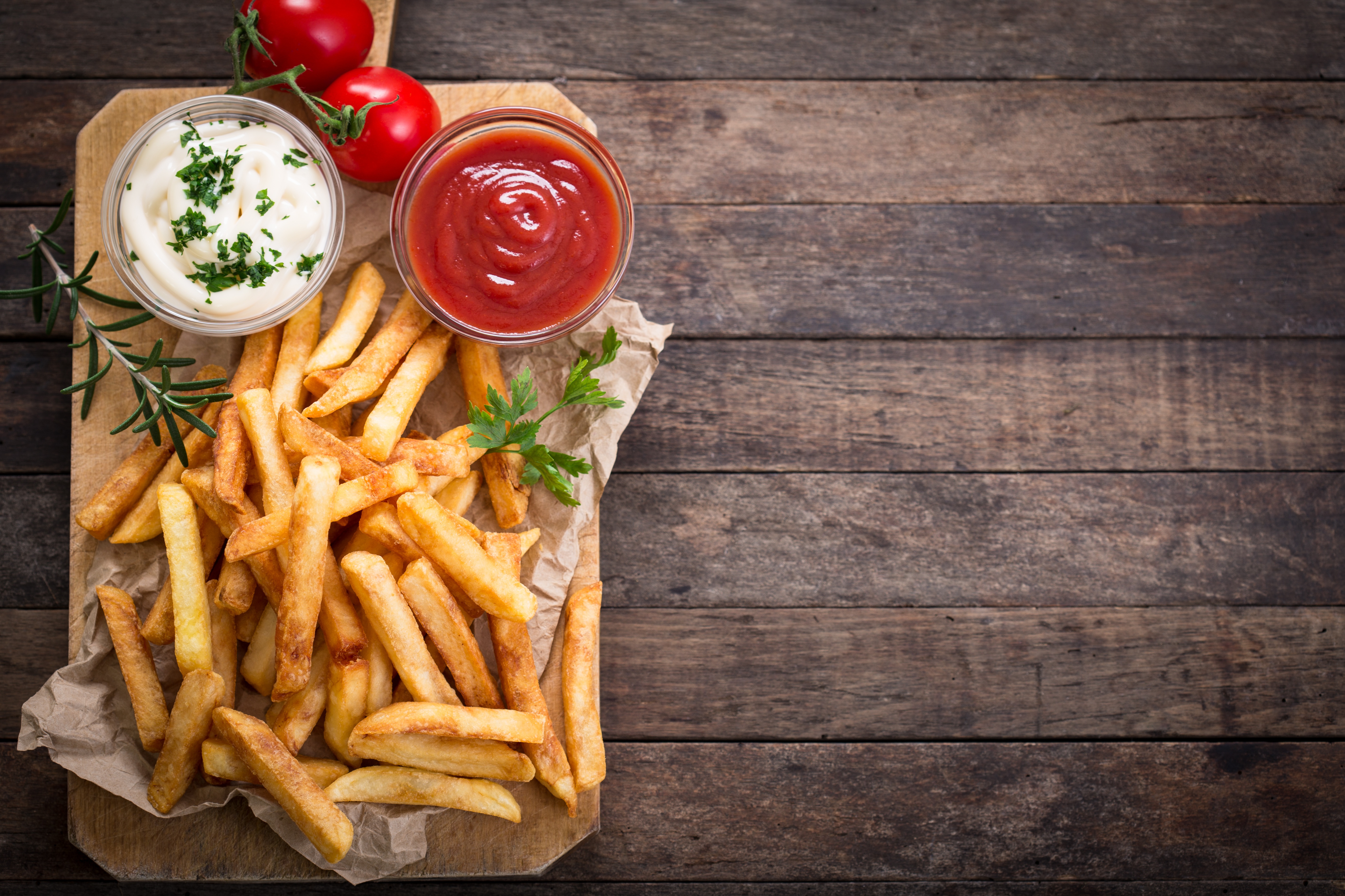 Download mobile wallpaper Food, Still Life, French Fries, Ketchup for free.