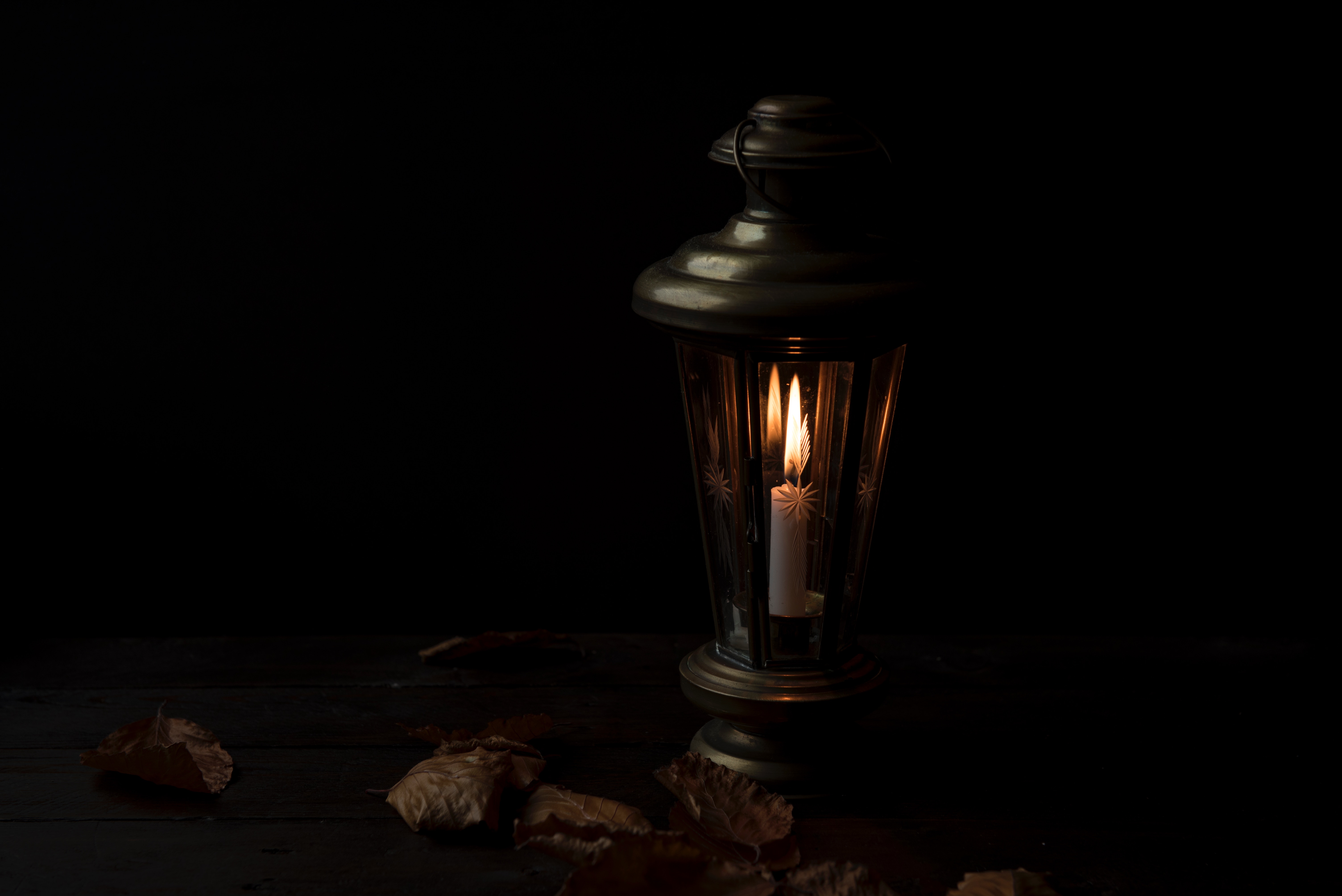 night, candle, dark, lamp Phone Background