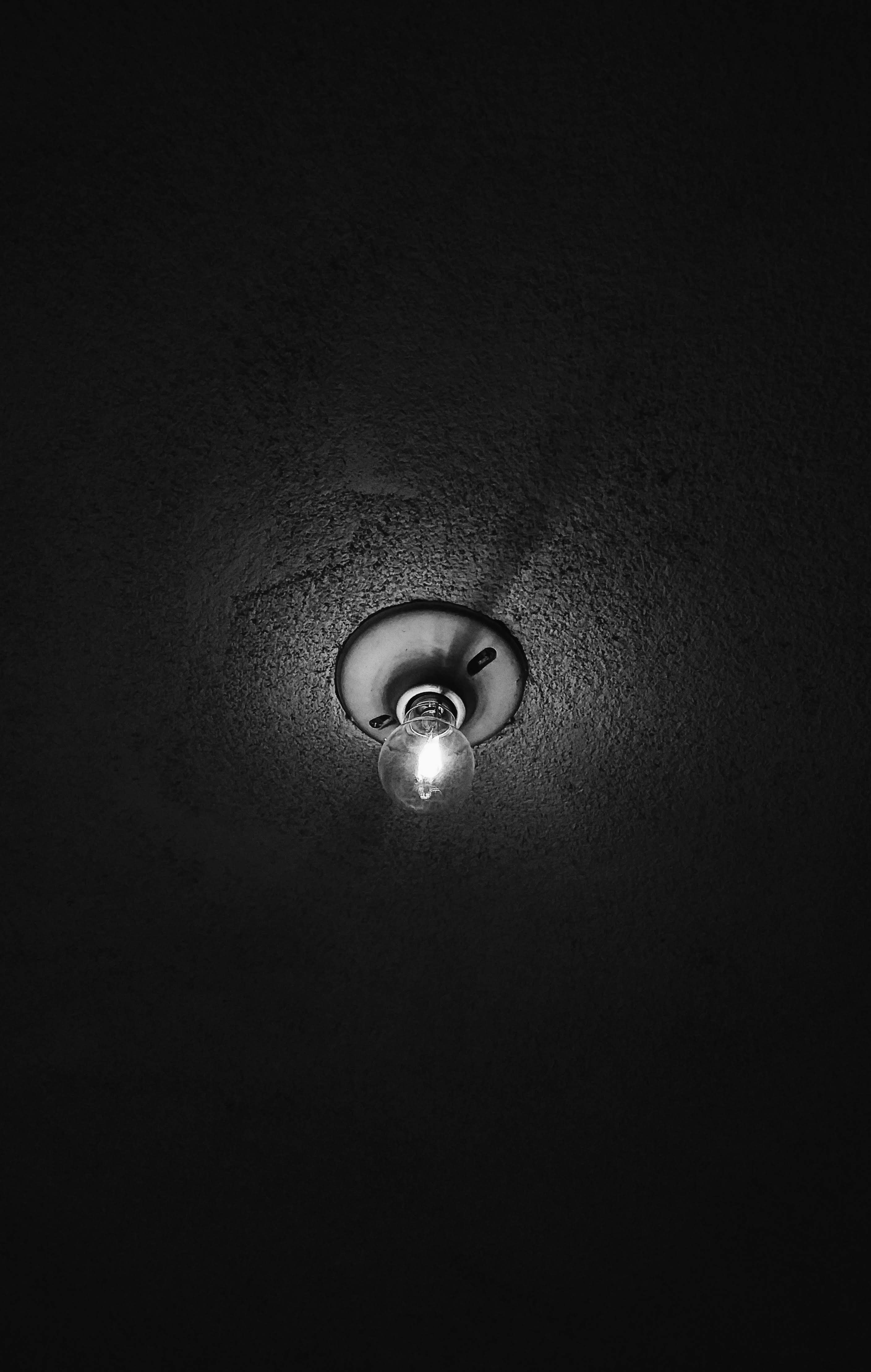 Download mobile wallpaper Chb, Ceiling, Lamp, Bw, Nature, Glow for free.