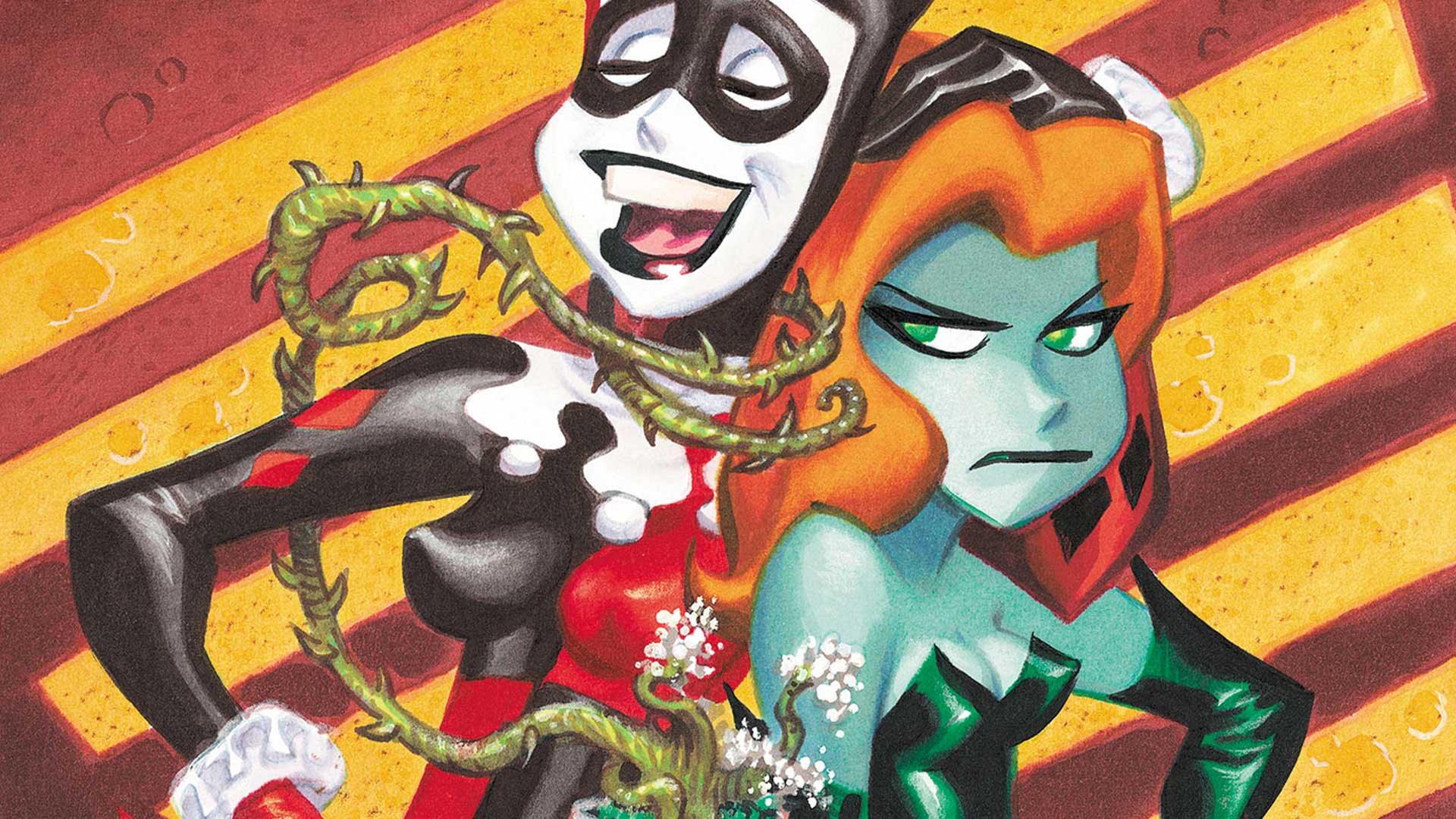 Descarga gratuita de fondo de pantalla para móvil de Historietas, Harley Quinn, Hiedra Venenosa.
