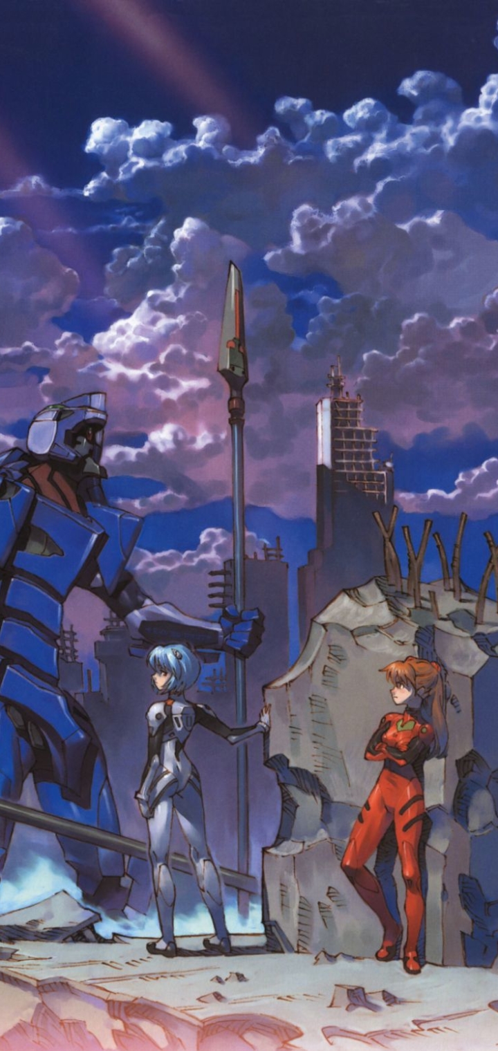 Descarga gratuita de fondo de pantalla para móvil de Evangelion, Animado, Neon Genesis Evangelion, Asuka Langley Sohryu, Rei Ayanami.