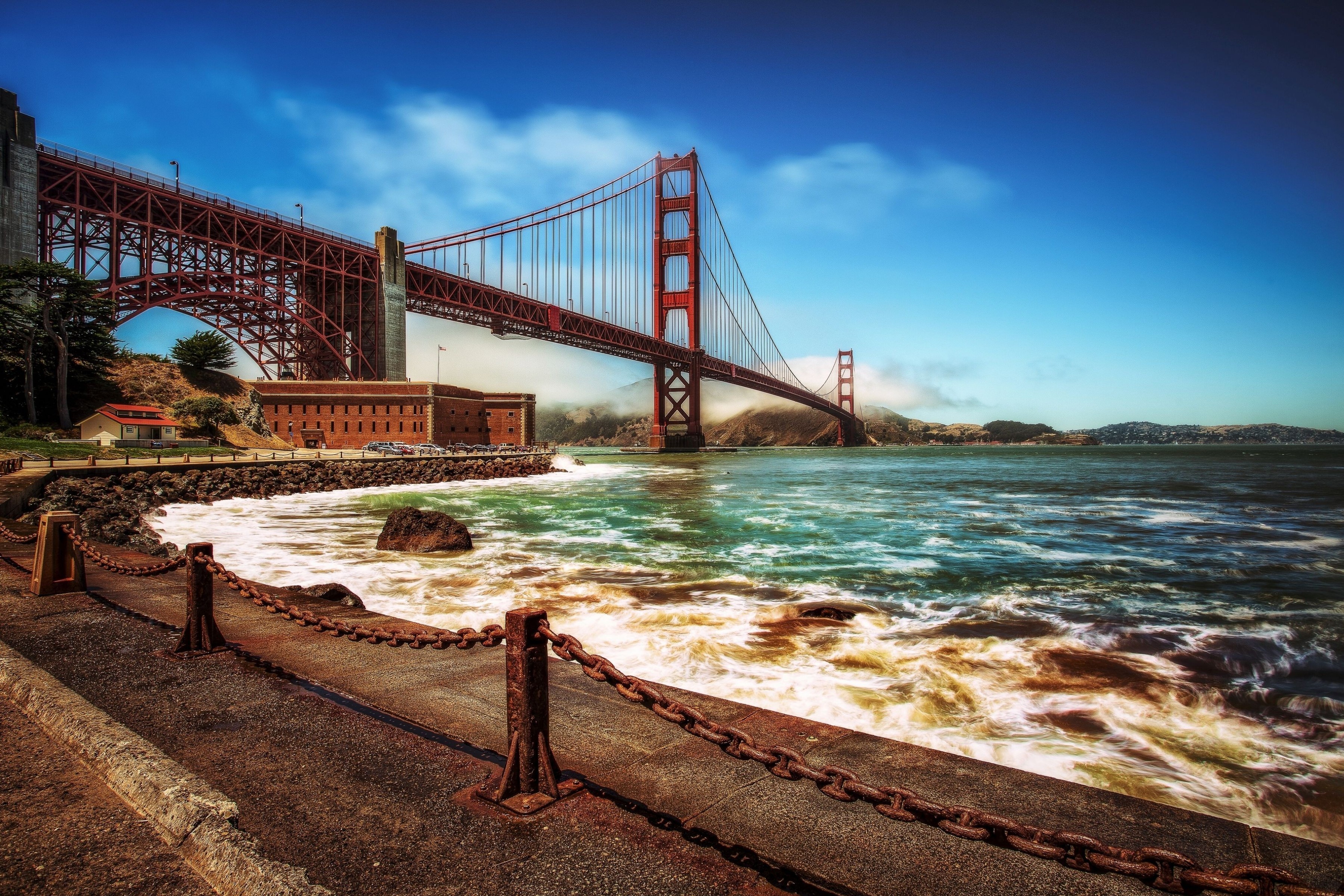 Скачать картинку Золотые Ворота, Калифорния, Мост, Мосты, Сделано Человеком в телефон бесплатно.