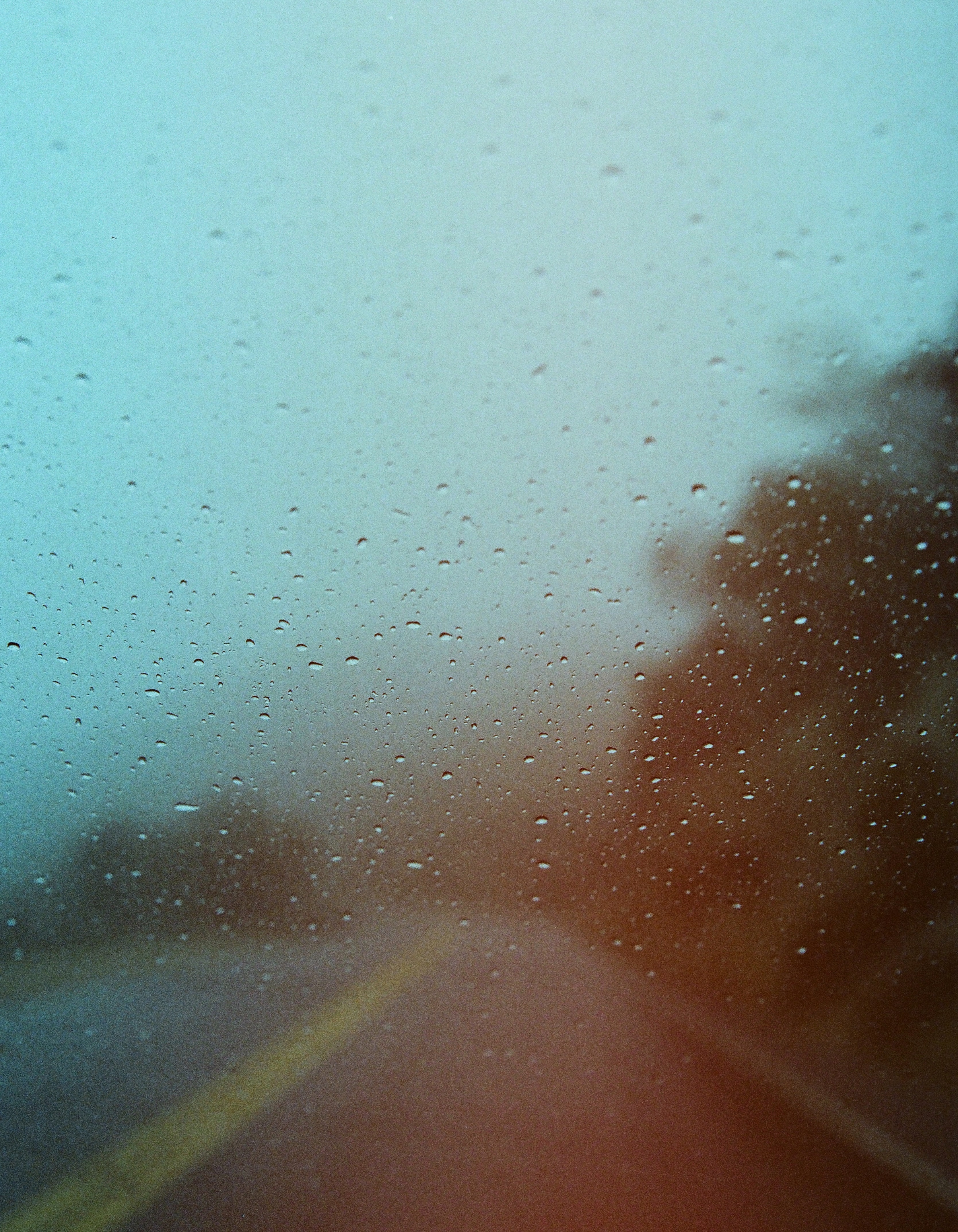 Download mobile wallpaper Road, Macro, Smooth, Drops, Glass, Blur for free.