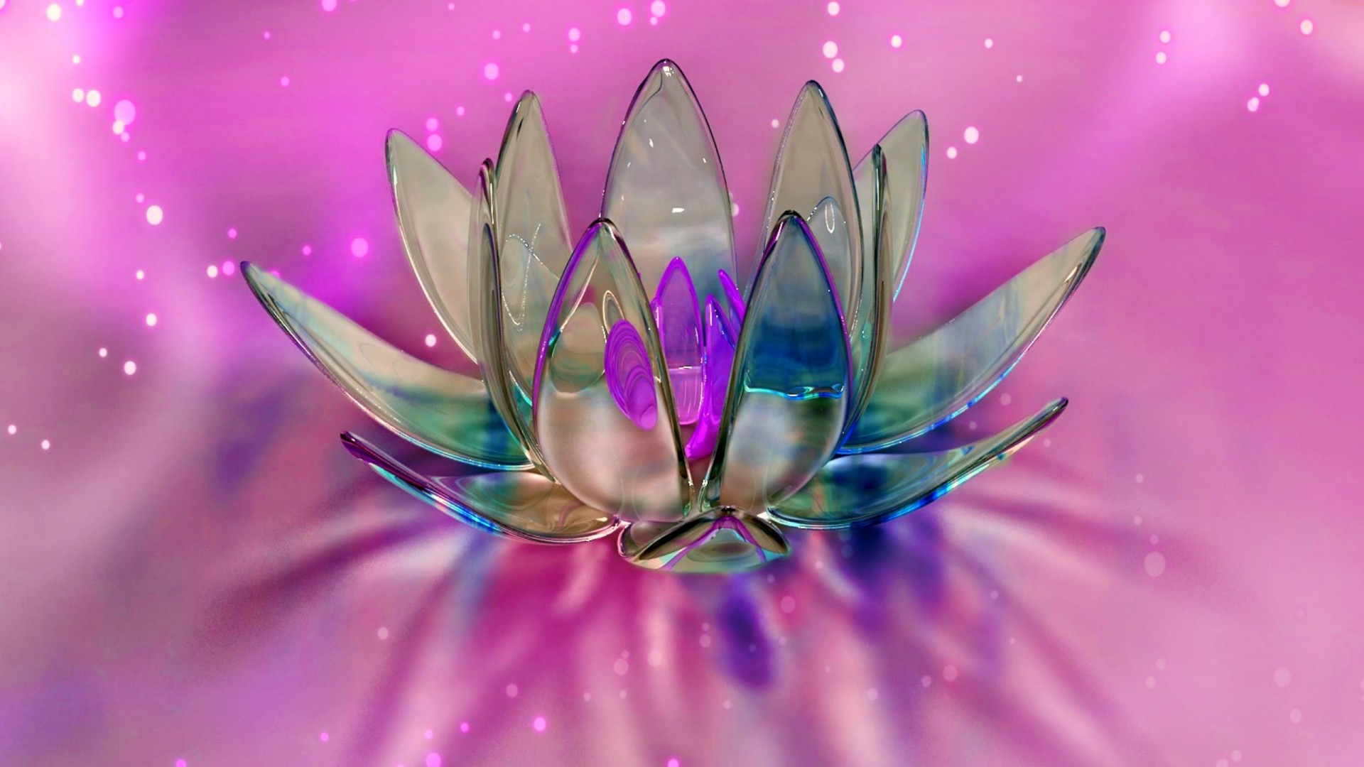 383766 descargar imagen artístico, flor, cristal, loto, flores: fondos de pantalla y protectores de pantalla gratis