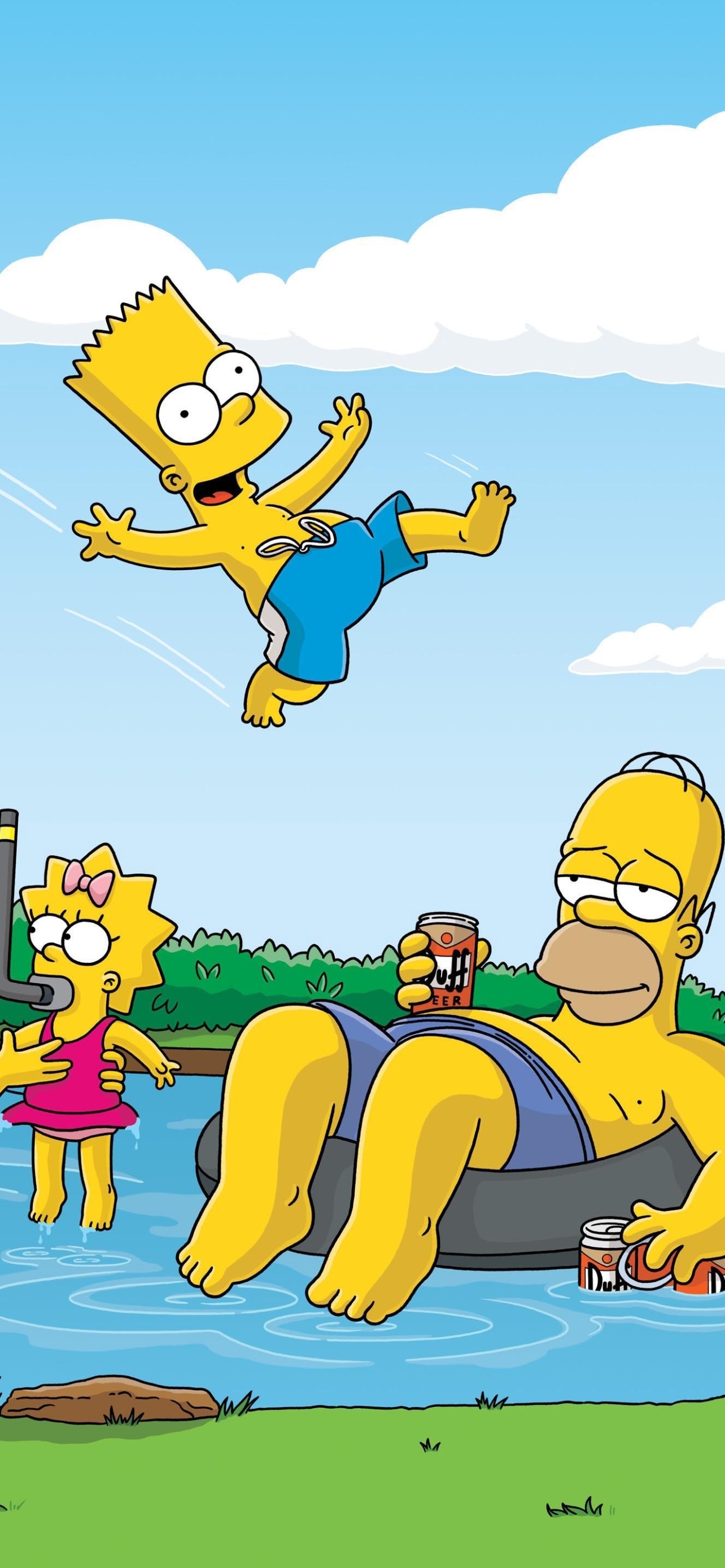 Descarga gratuita de fondo de pantalla para móvil de Series De Televisión, Bart Simpson, Lisa Simpson, Los Simpsons, Homero Simpson.