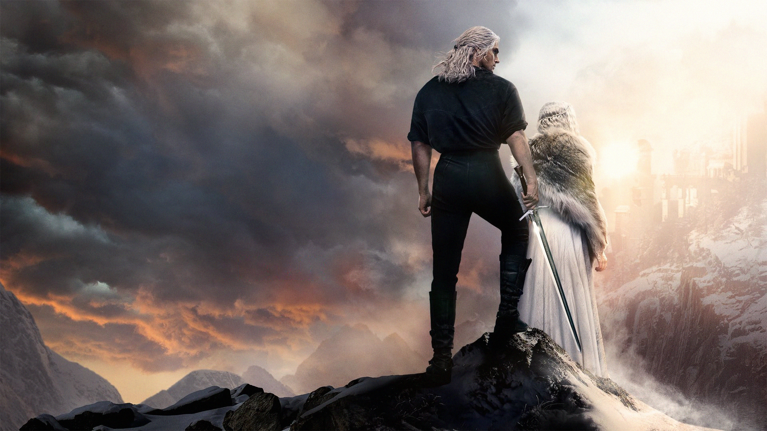 Descarga gratuita de fondo de pantalla para móvil de Series De Televisión, Geralt De Rivia, Henry Cavill, Ciri (La Bruja), The Witcher.