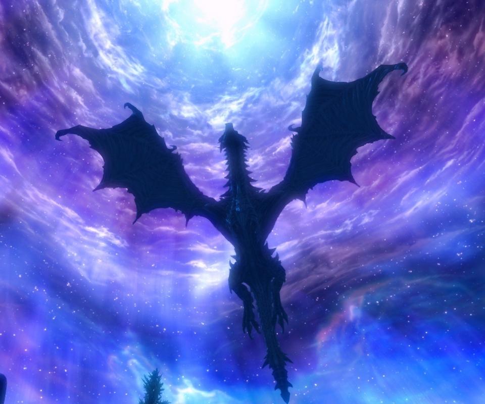 Download mobile wallpaper Fantasy, Sky, Dragon, Video Game, The Elder Scrolls V: Skyrim, The Elder Scrolls for free.