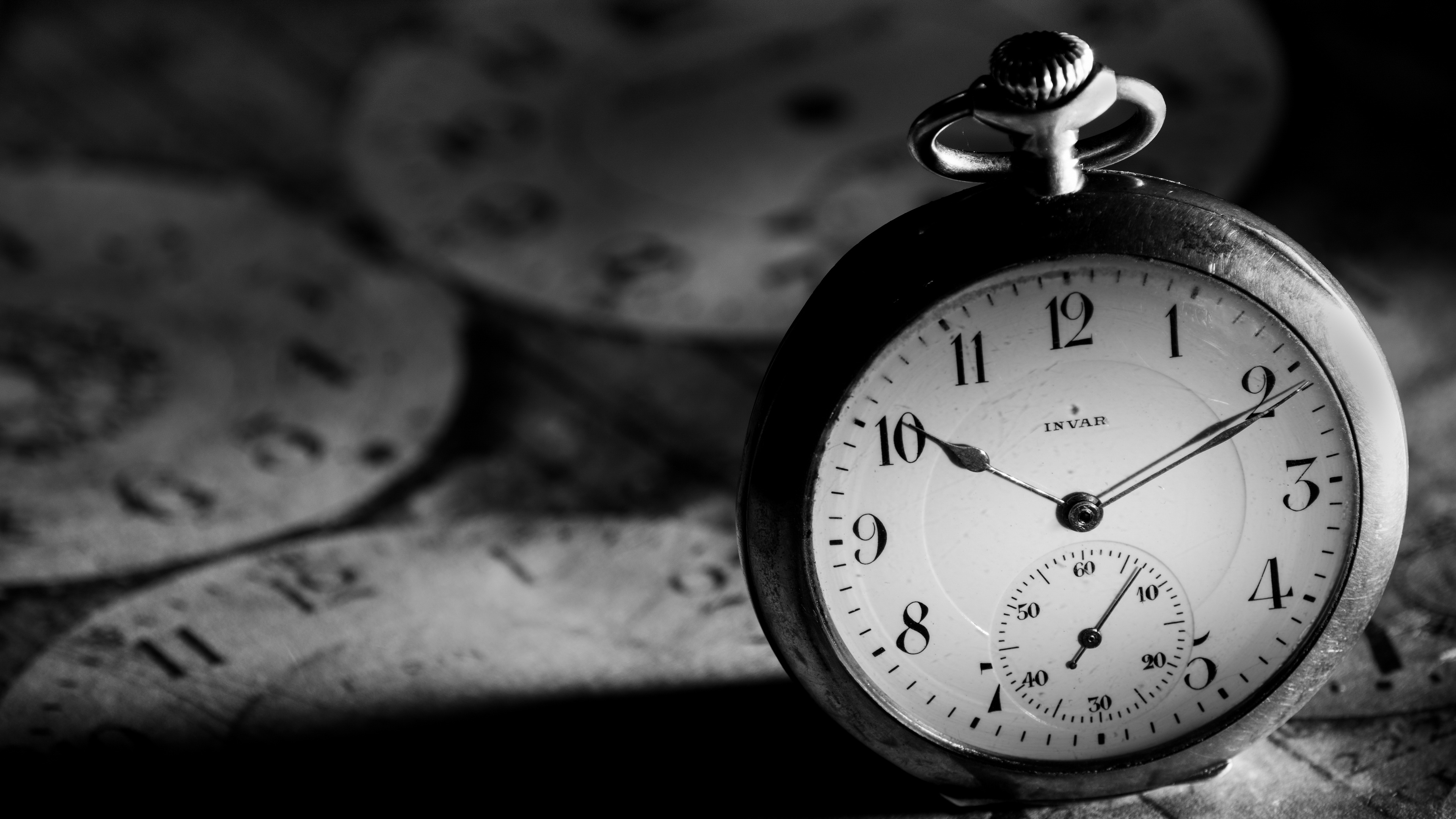 Download mobile wallpaper Pocket Watch, Watch, Man Made, Black & White for free.