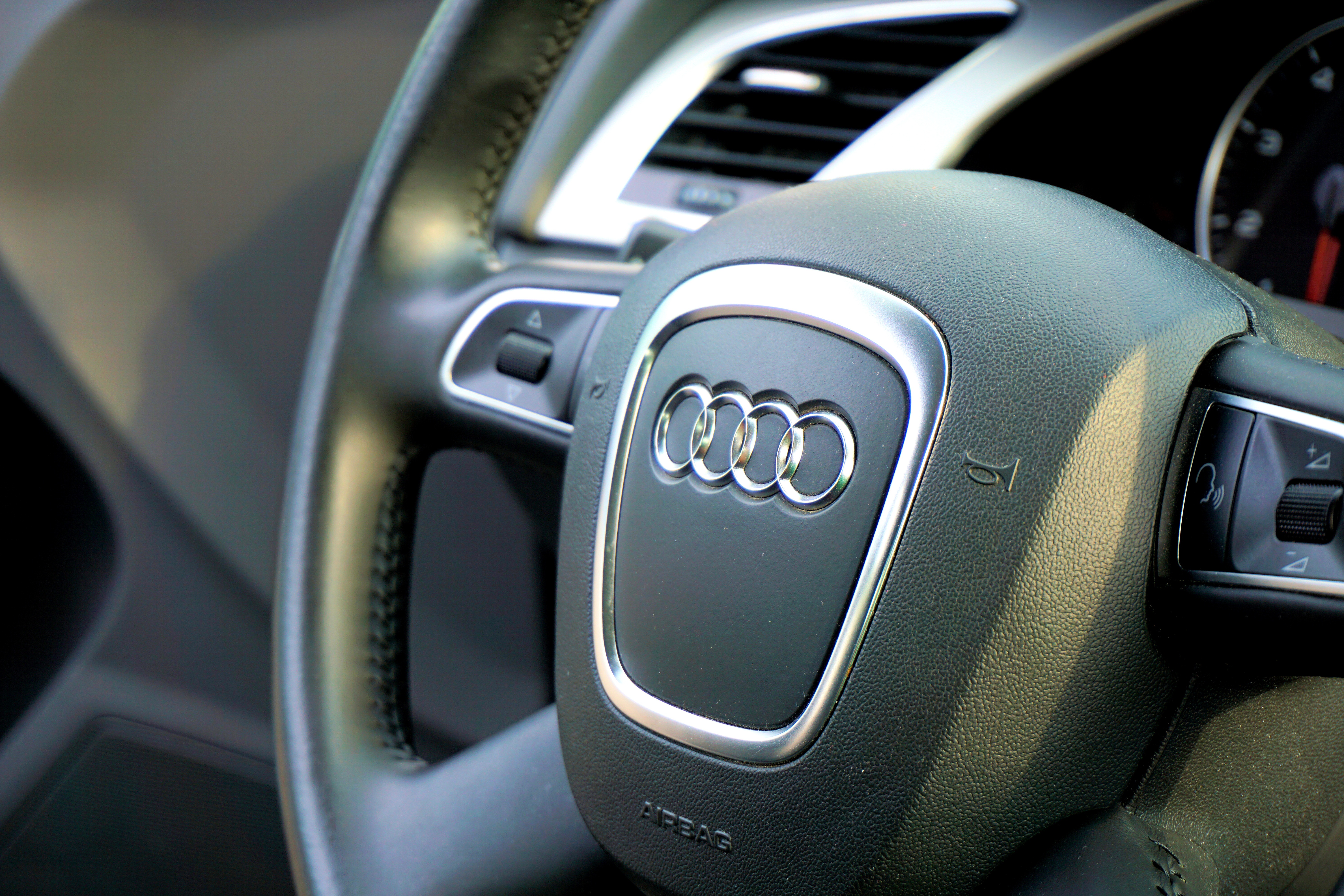 audi, cars, car, steering wheel, rudder, control, management HD wallpaper