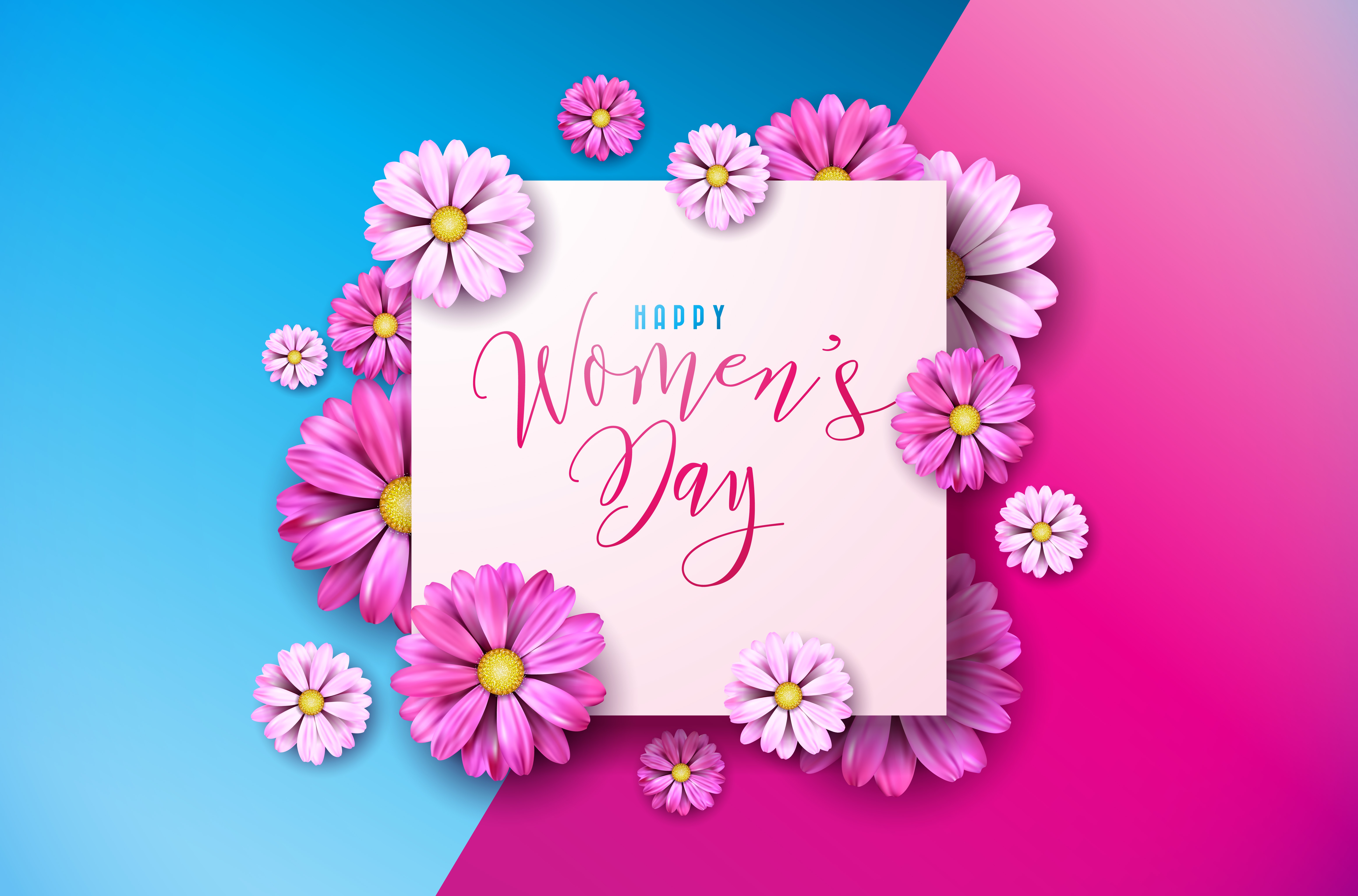 happy women's day, holiday, women's day, flower