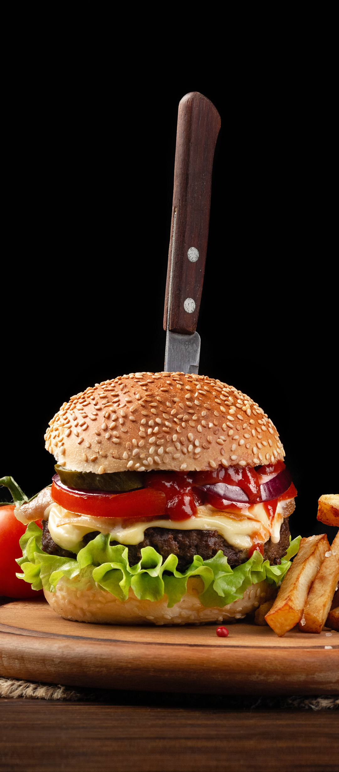 Handy-Wallpaper Hamburger, Nahrungsmittel kostenlos herunterladen.