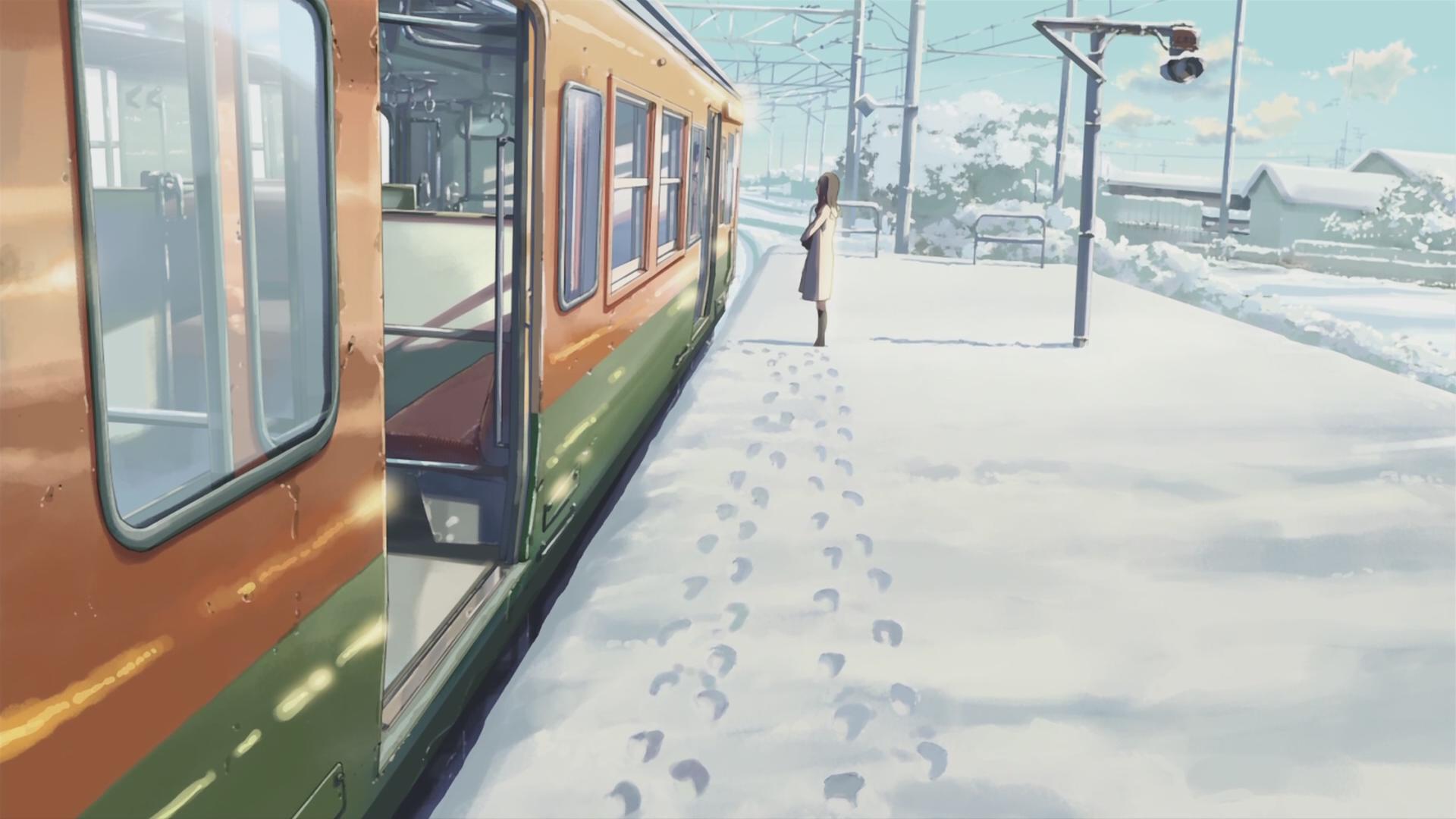 Download mobile wallpaper 5 Centimeters Per Second, Train, Anime for free.