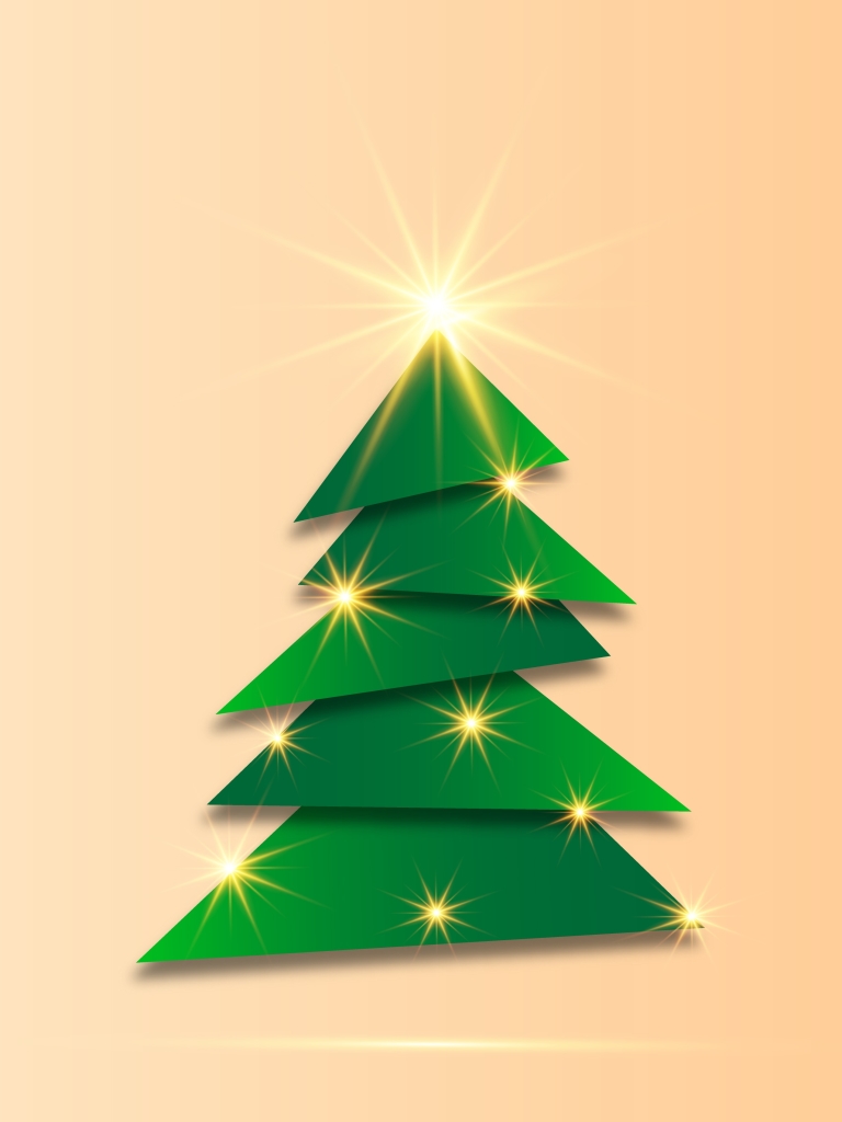 Download mobile wallpaper Christmas, Holiday, Christmas Tree, Minimalist for free.