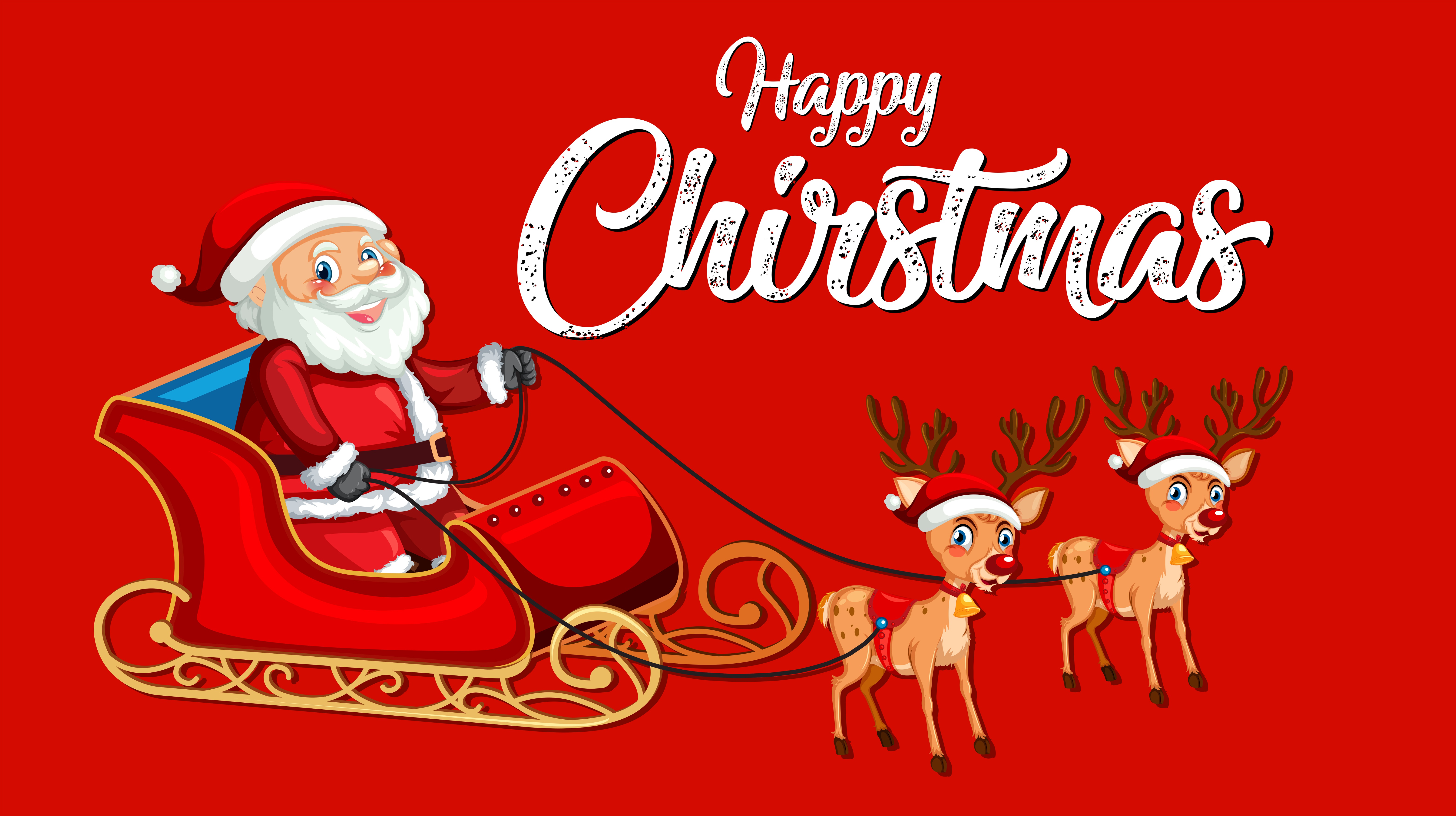 Téléchargez gratuitement l'image Père Noël, Noël, Vacances, Traîneau sur le bureau de votre PC