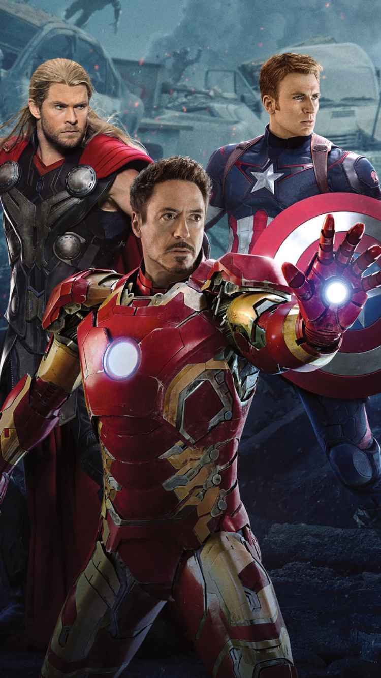 Download mobile wallpaper Iron Man, Captain America, Movie, Thor, The Avengers, Avengers: Age Of Ultron for free.