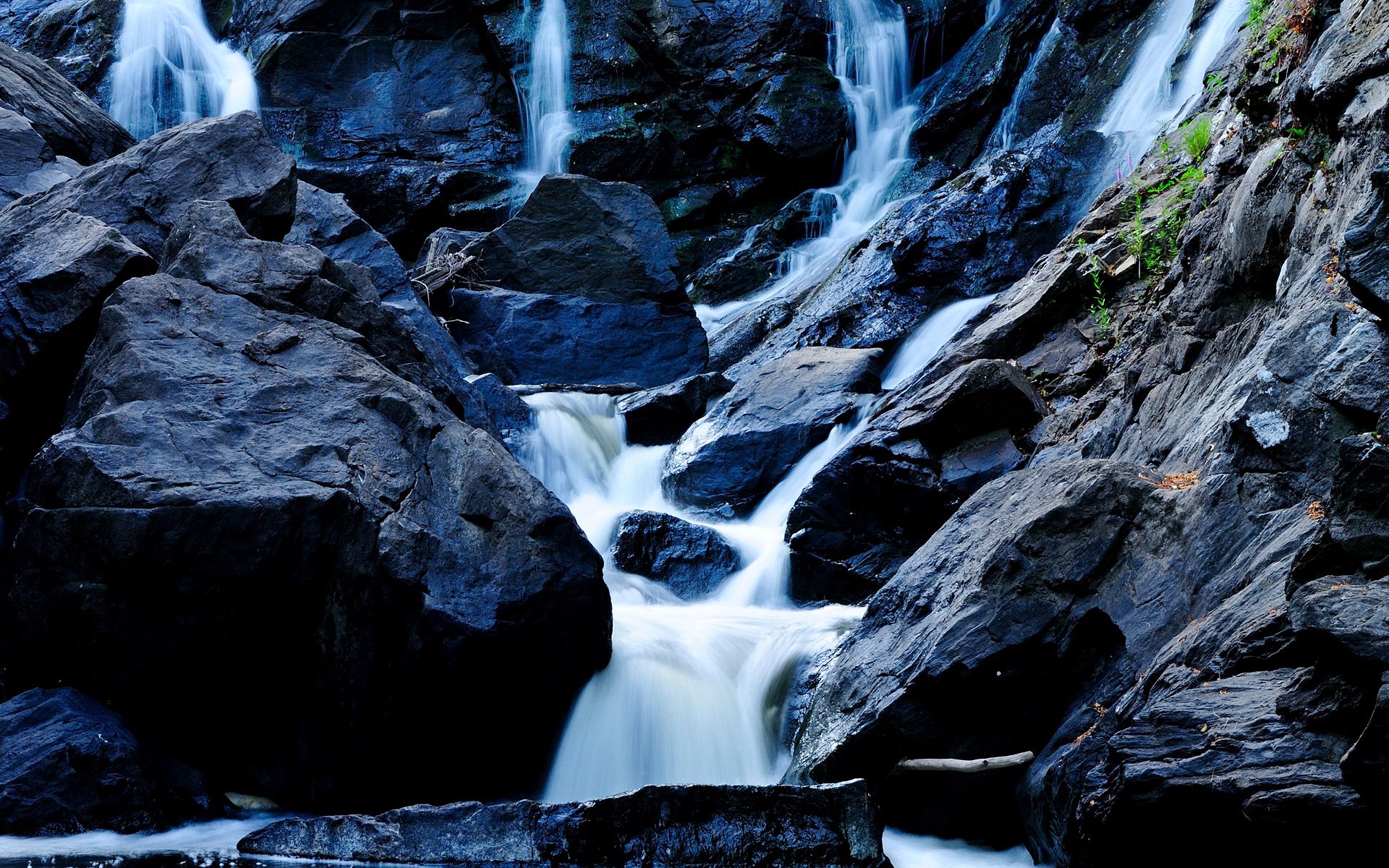 無料モバイル壁紙自然, 川, フロー, 岩, 滝をダウンロードします。