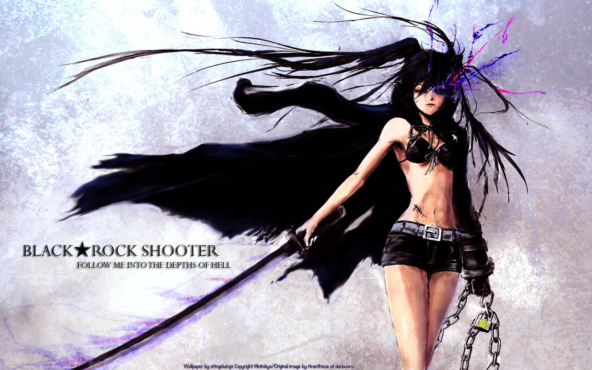Descarga gratuita de fondo de pantalla para móvil de Animado, Burakku Rokku Shuta, Loco Black Rock Shooter.