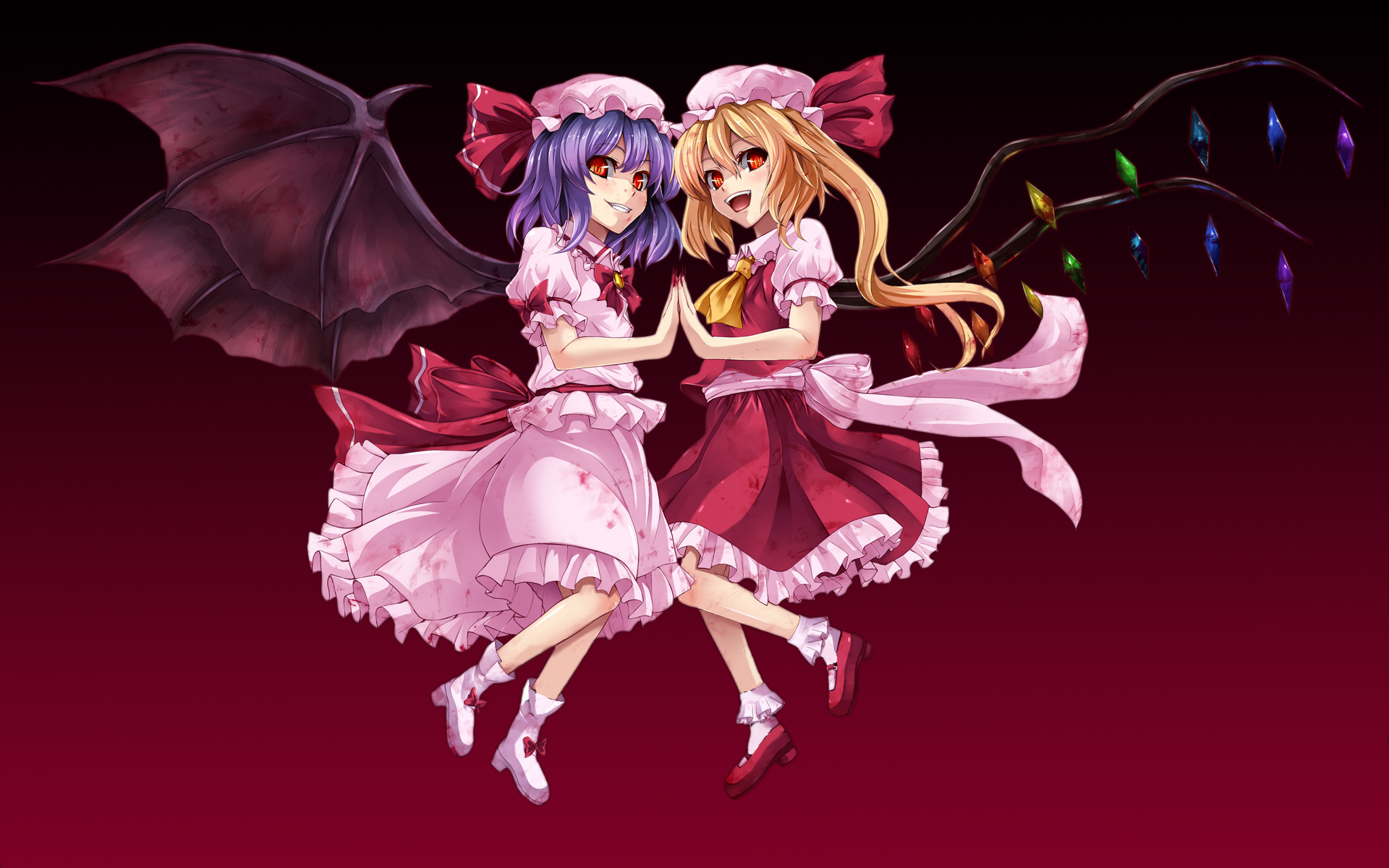 Download mobile wallpaper Flandre Scarlet, Remilia Scarlet, Touhou, Anime for free.