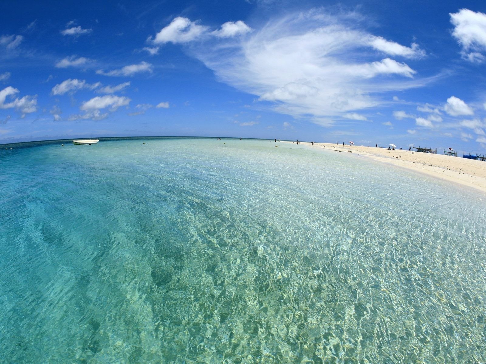 Free download wallpaper Sky, Sea, Clouds, Landscape, Beach on your PC desktop