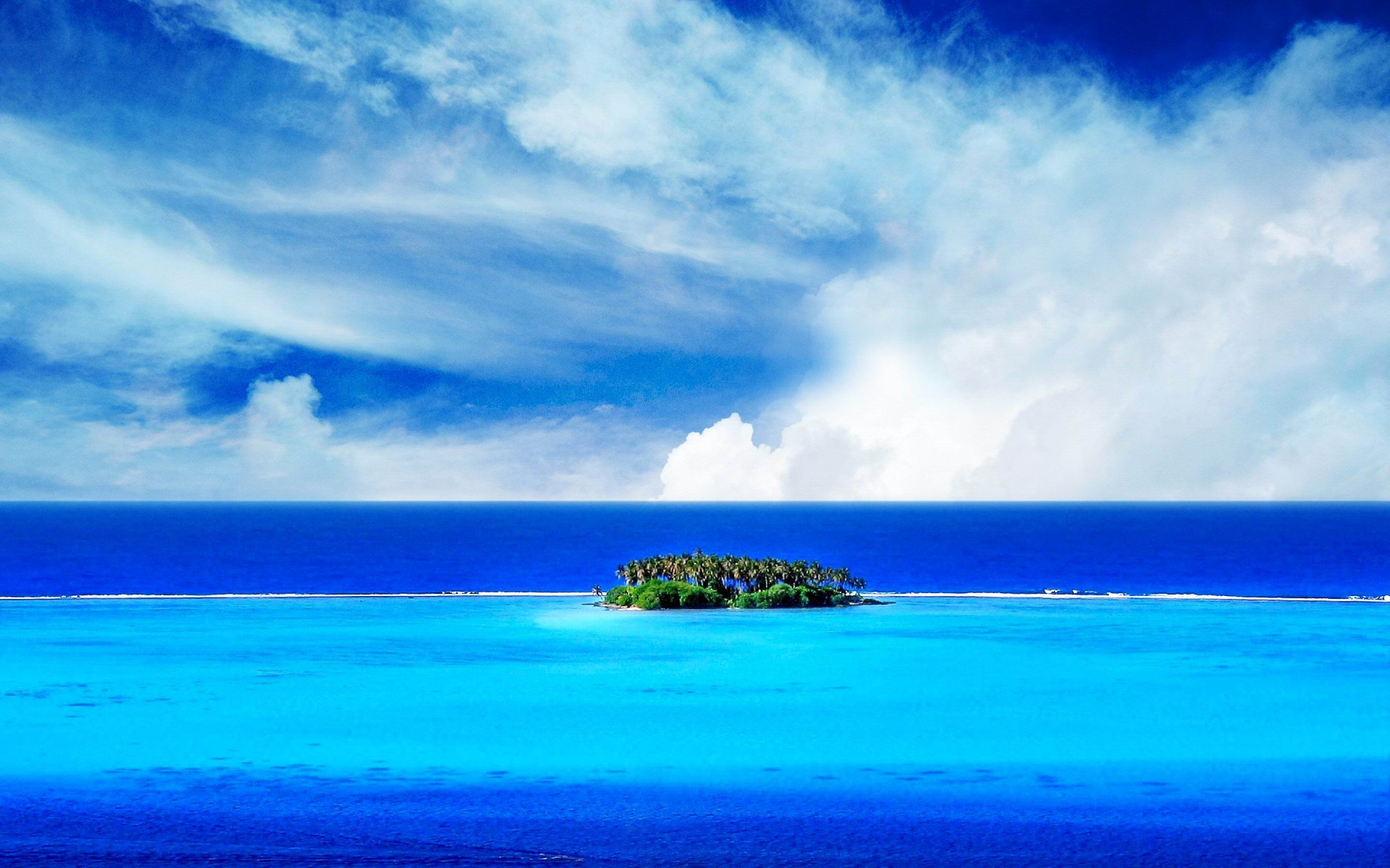 1462912 Hintergrundbild herunterladen erde/natur, tropisch, azurblau, blau, wolke, horizont, insel, meer, sommer, türkis - Bildschirmschoner und Bilder kostenlos
