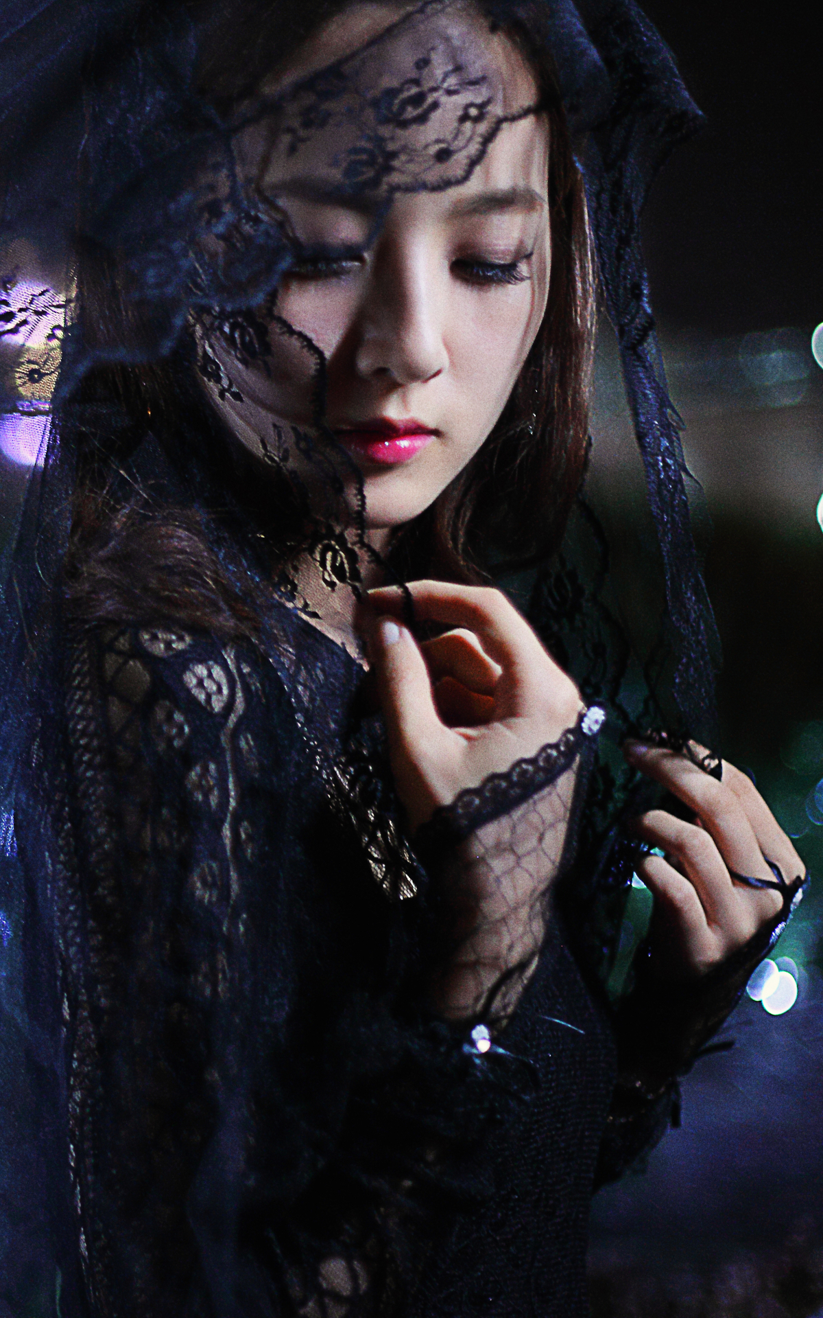 Download mobile wallpaper Veil, Model, Women, Asian, Mikako Zhang Kaijie, Taiwanese for free.