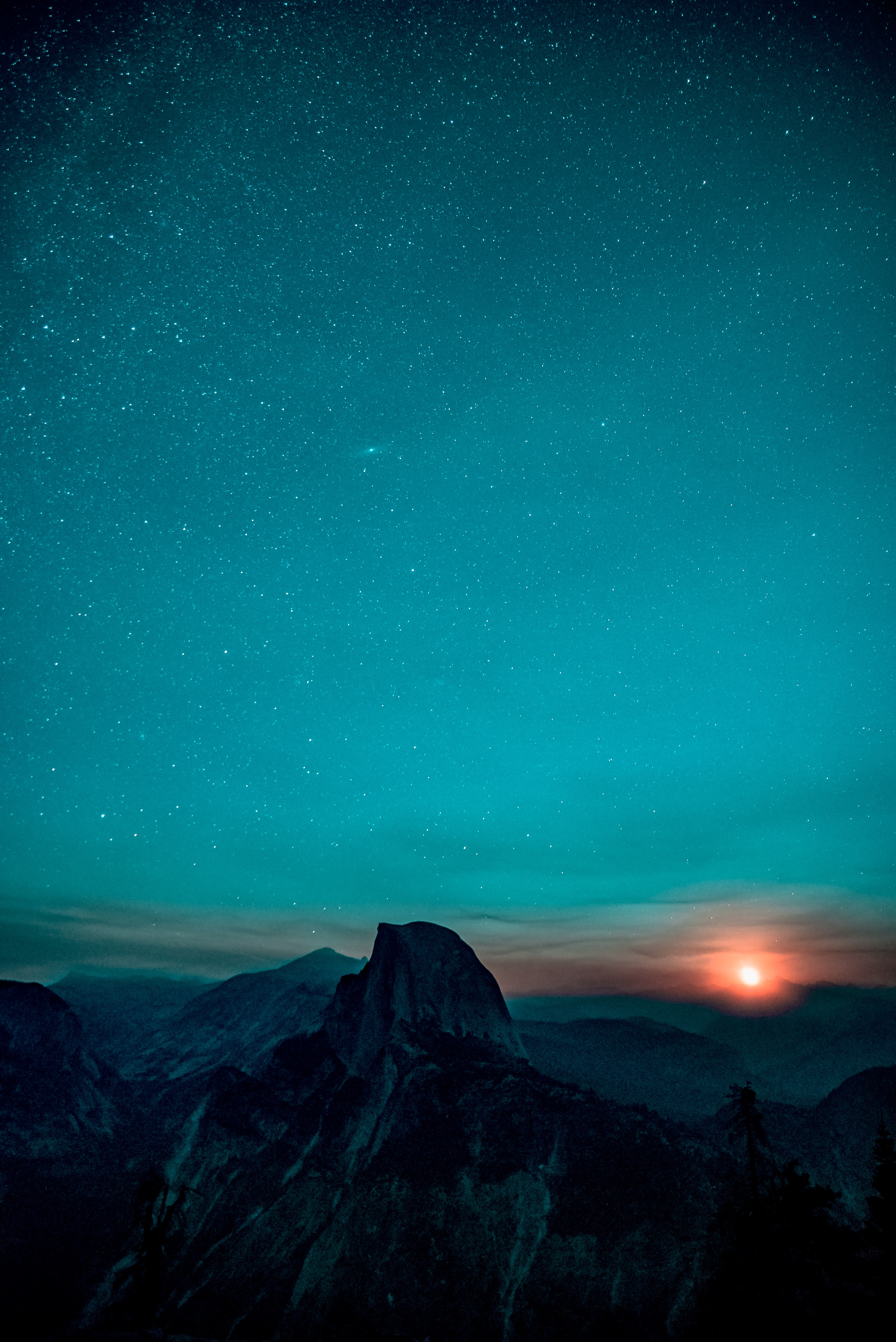 121589 descargar fondo de pantalla amanecer, cielo estrellado, naturaleza, montañas, subir, valle yosemite, valle de yosemite: protectores de pantalla e imágenes gratis
