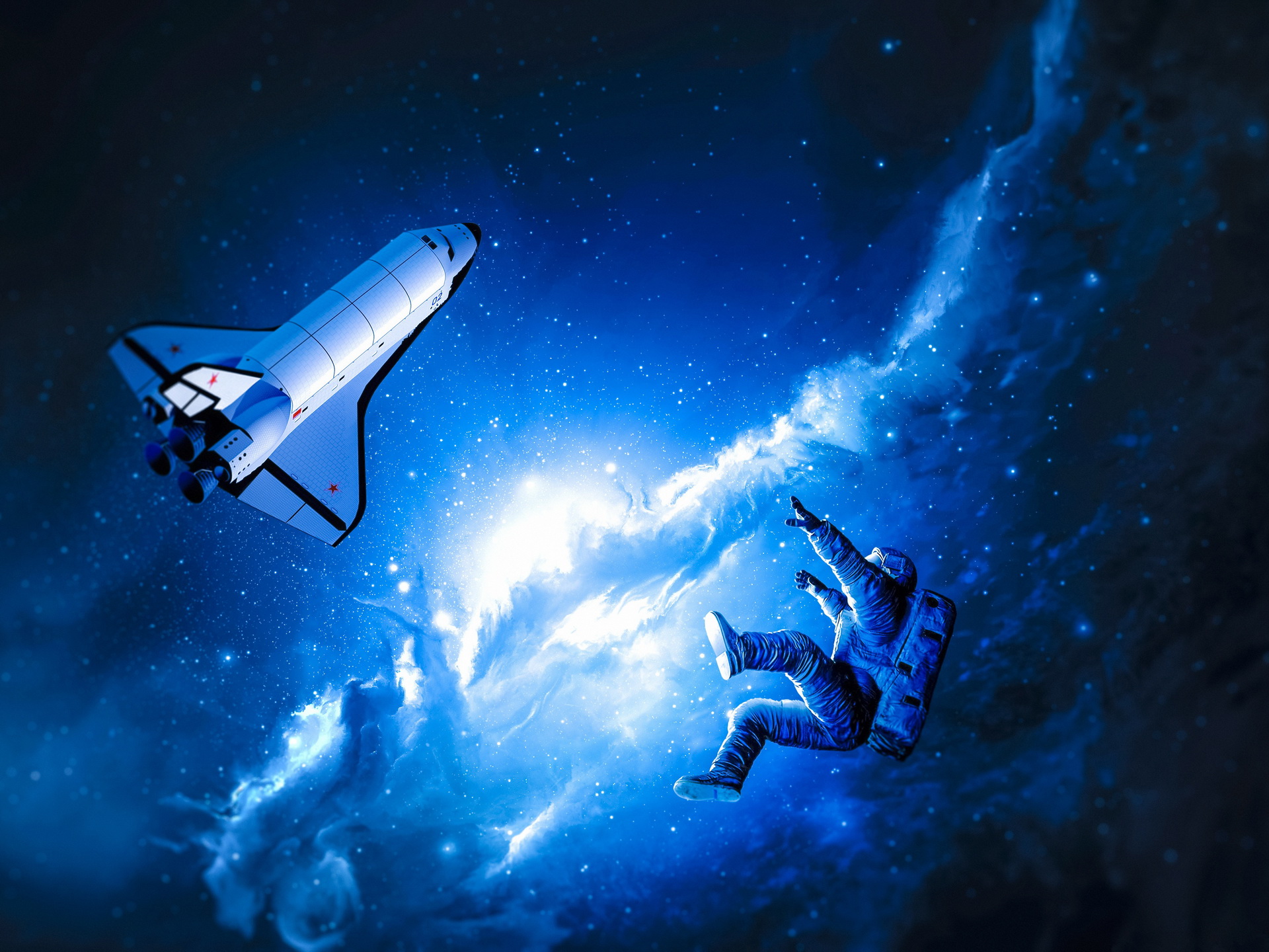 Скачать обои бесплатно Астронавт, Научная Фантастика картинка на рабочий стол ПК