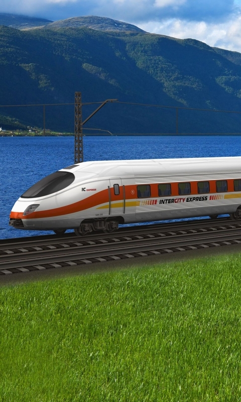 Download mobile wallpaper Train, Railroad, Vehicle, Vehicles, Electric Train, Intercity Express for free.