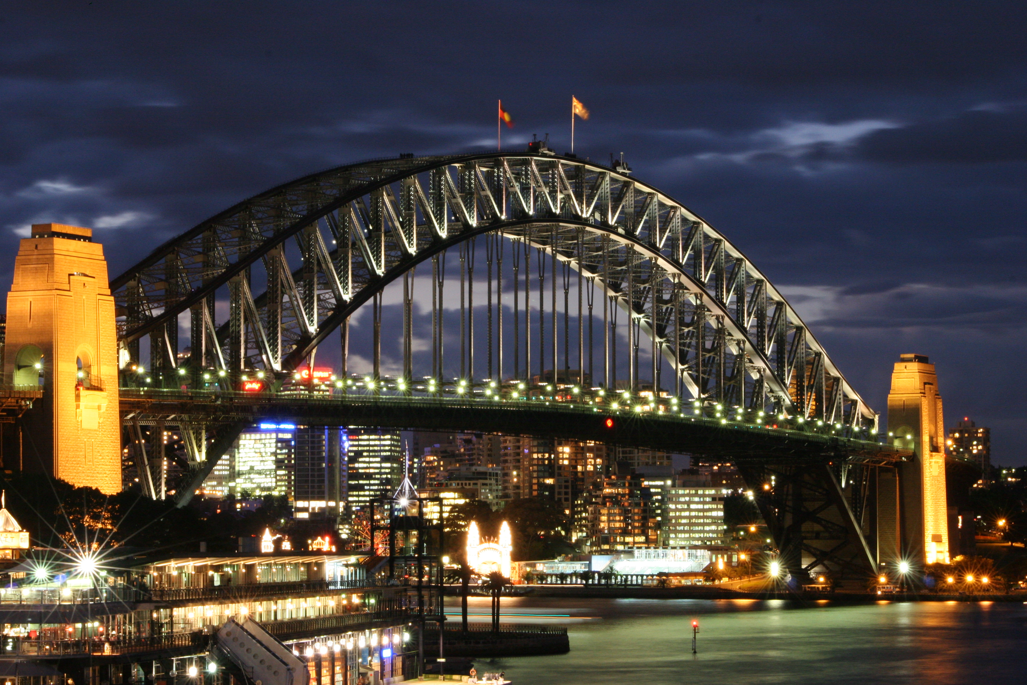 Téléchargez des papiers peints mobile Harbour Bridge, Sidney, Australie, Pont, Des Ponts, Construction Humaine gratuitement.