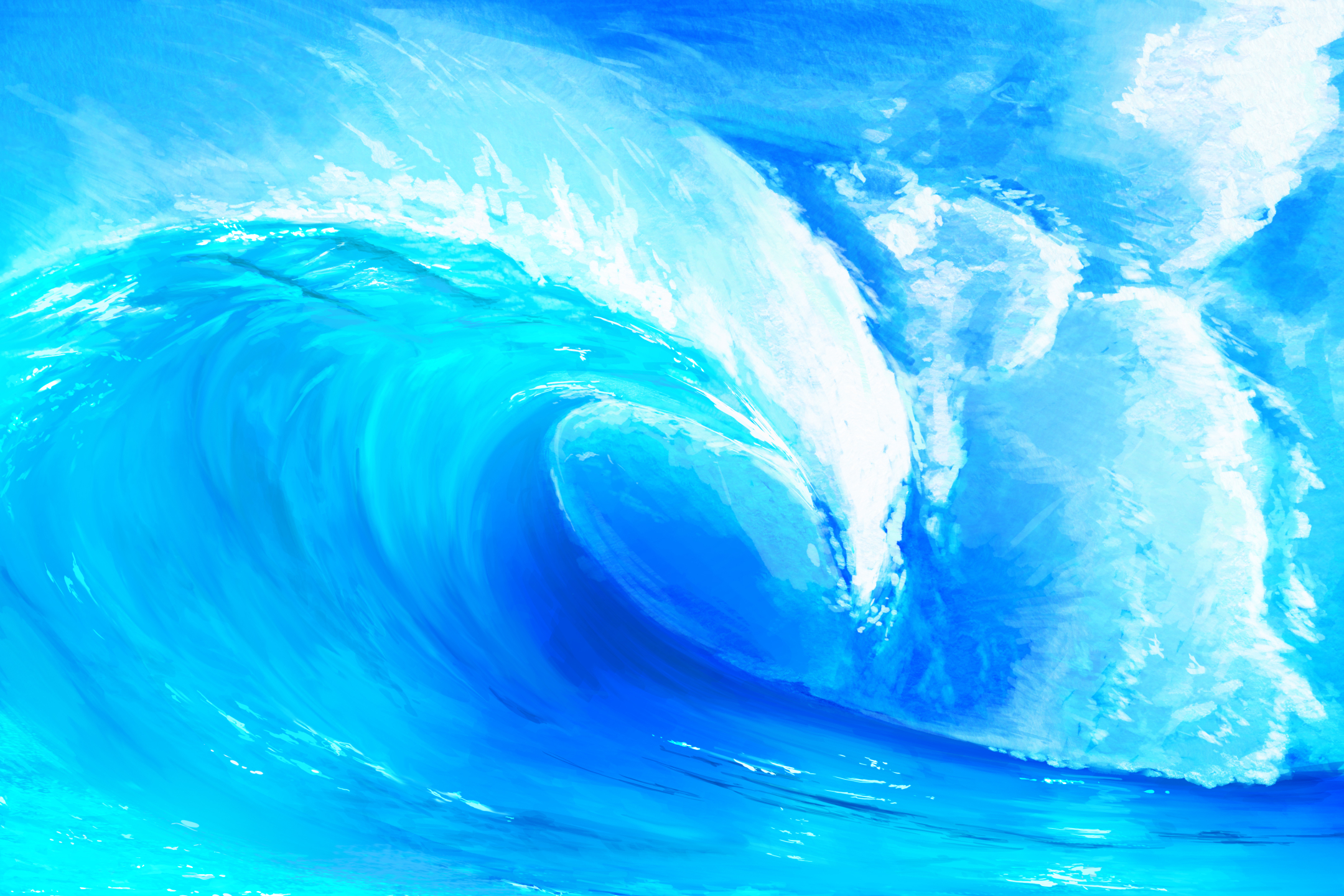 Free download wallpaper Sea, Artistic, Wave on your PC desktop