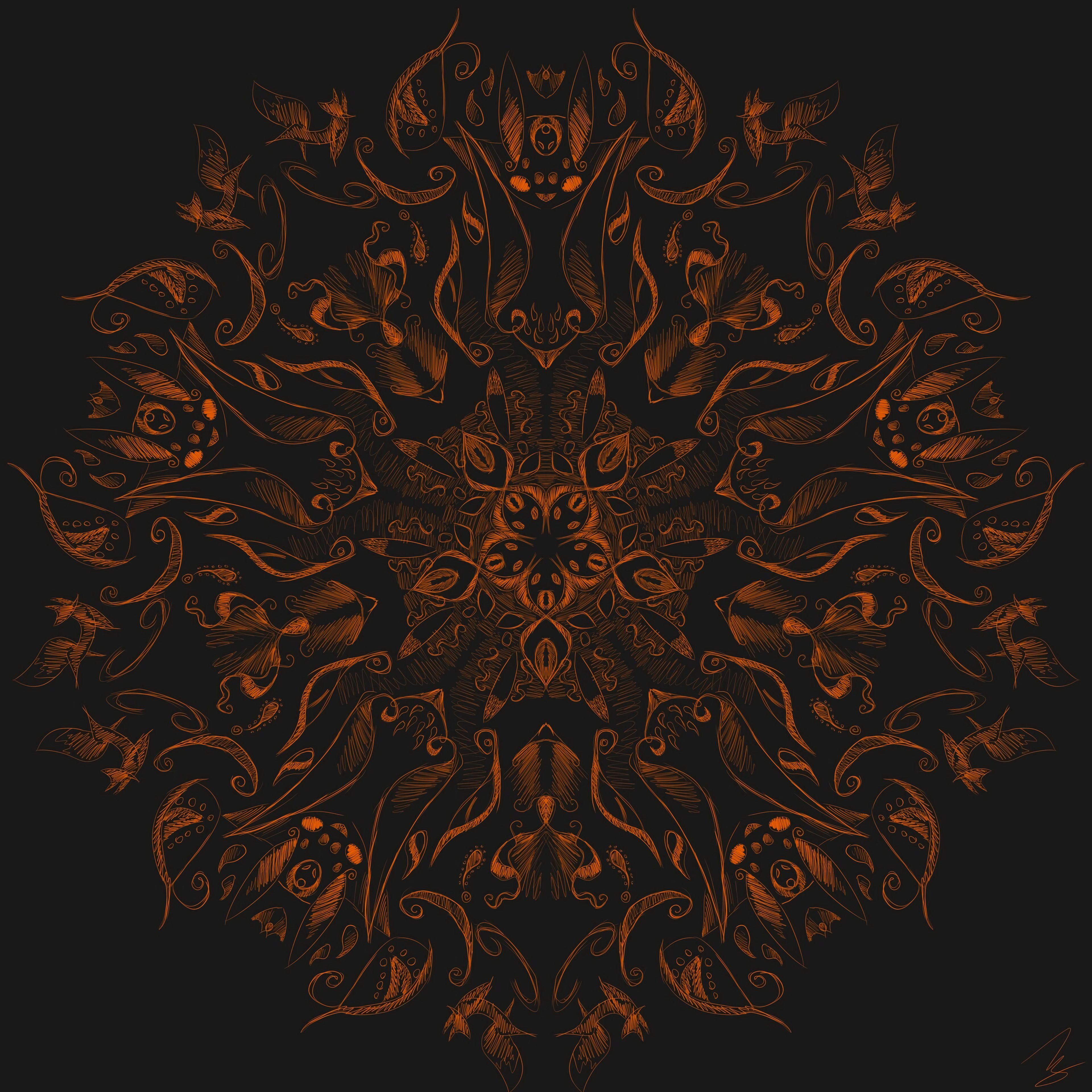 fractal, mandala, abstract, art, pattern