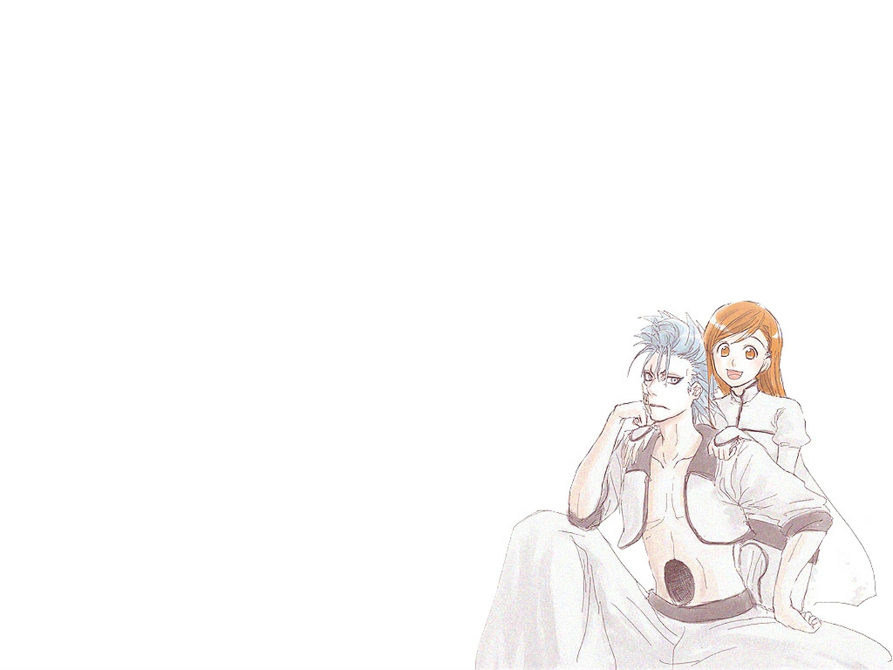 Download mobile wallpaper Anime, Bleach, Orihime Inoue, Grimmjow Jaegerjaquez for free.