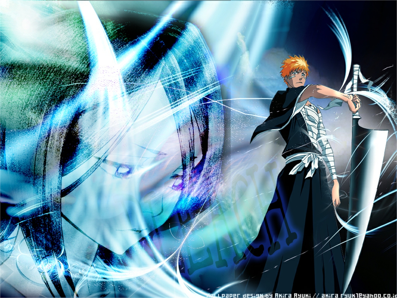 Handy-Wallpaper Bleach, Rukia Kuchiki, Animes, Ichigo Kurosaki kostenlos herunterladen.