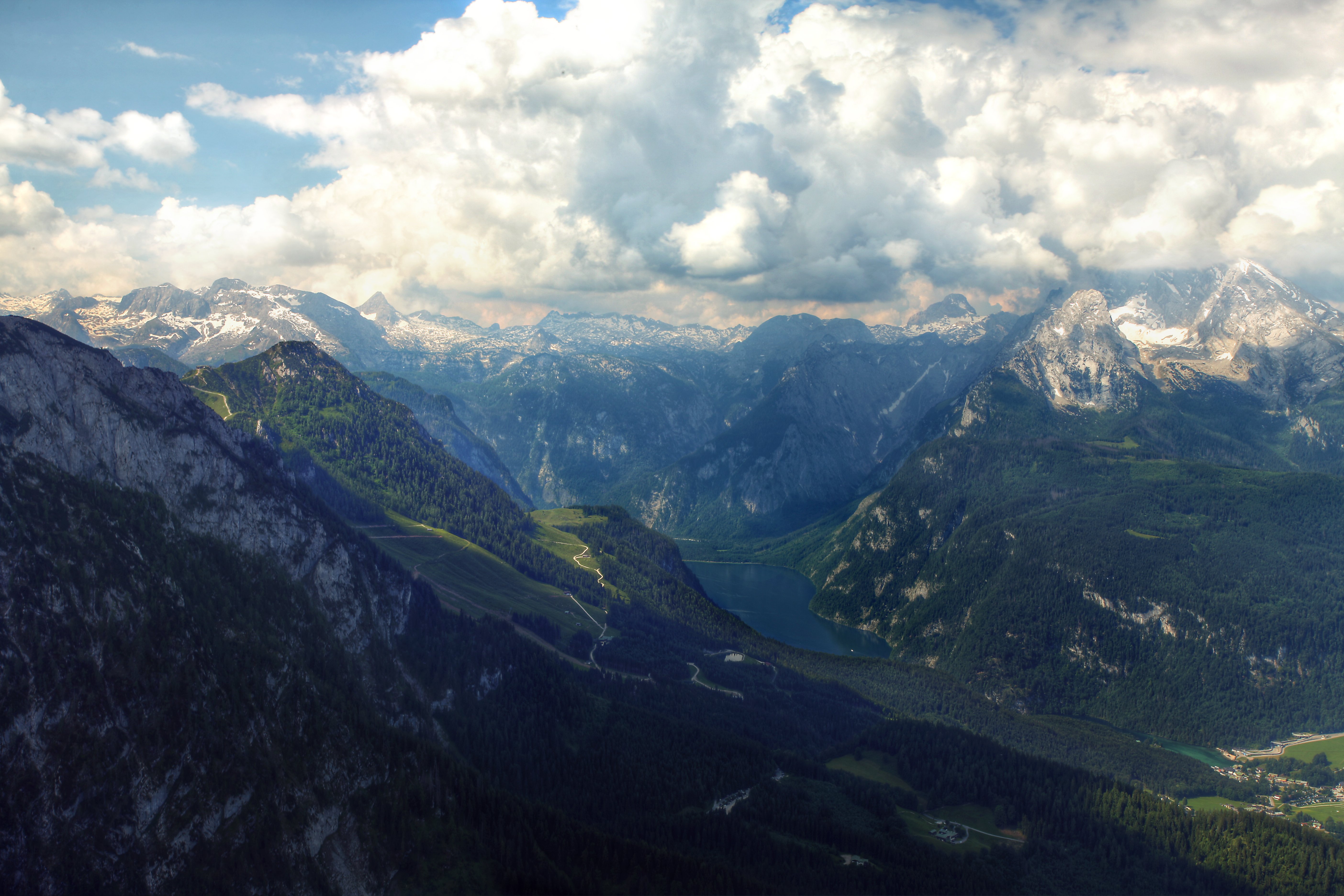 1523242 télécharger le fond d'écran terre/nature, lac, alpes, bavière, nuage, gemeinde berchtesgaden, allemagne, königssee, paysage, montagne, des lacs - économiseurs d'écran et images gratuitement