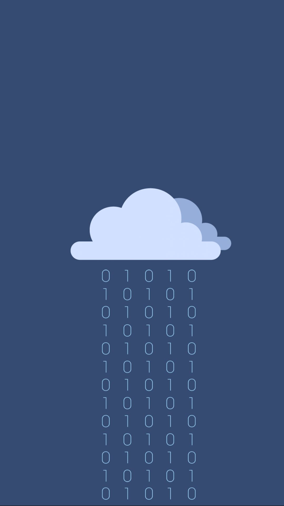 Download mobile wallpaper Technology, Cloud, Minimalist, Binary for free.