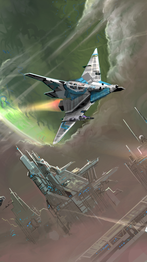 Download mobile wallpaper Sci Fi, Battle, Aircraft, Futuristic, Vehicle for free.