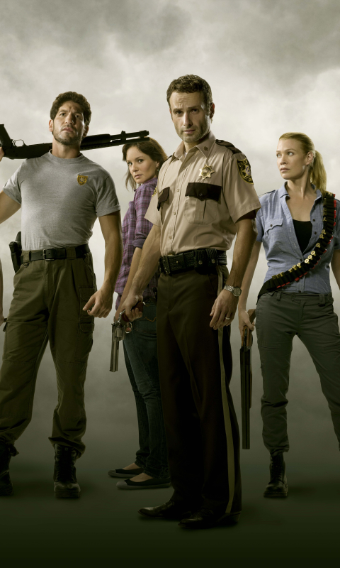 Download mobile wallpaper Andrew Lincoln, Tv Show, The Walking Dead, Sarah Wayne Callies, Rick Grimes, Cast, Lori Grimes, Andrea (The Walking Dead), Laurie Holden for free.