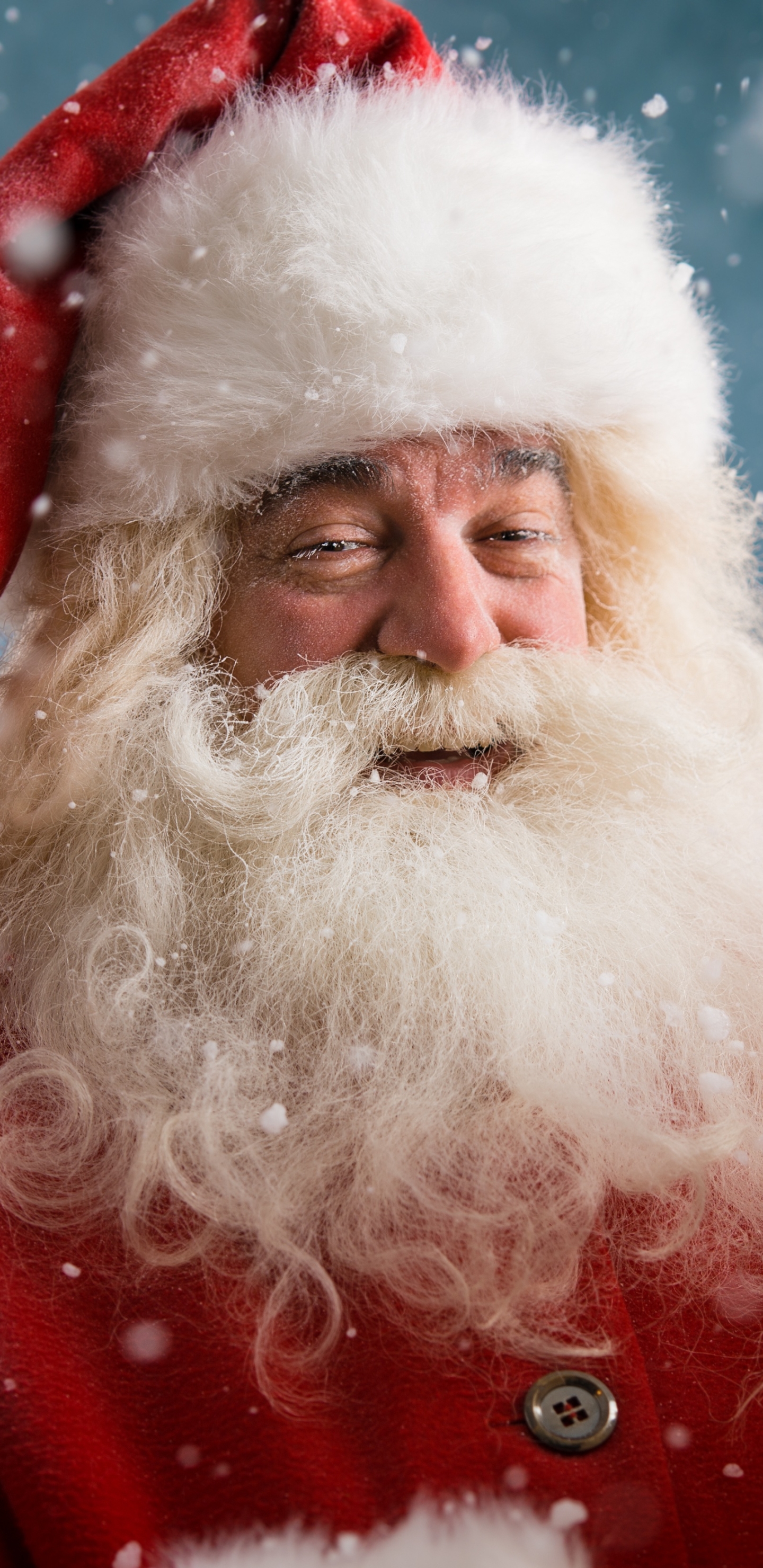 Download mobile wallpaper Christmas, Holiday, Beard, Santa, Santa Hat for free.