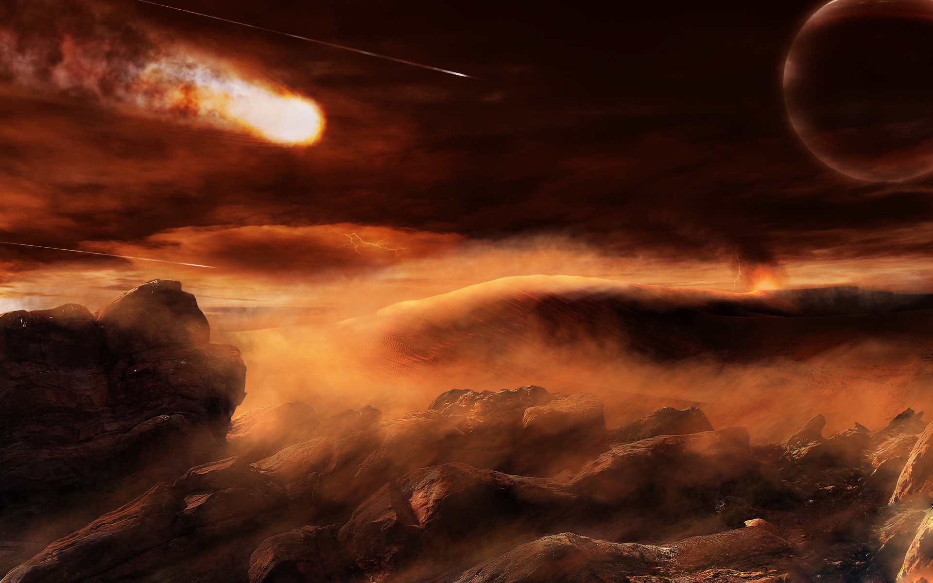 Handy-Wallpaper Landschaft, Science Fiction kostenlos herunterladen.